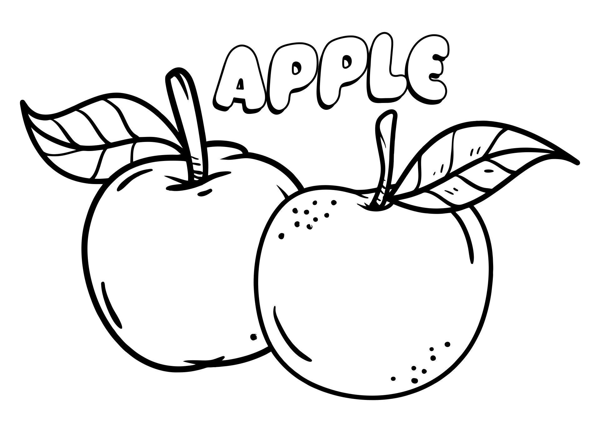 Apple Fruit Coloring Pages