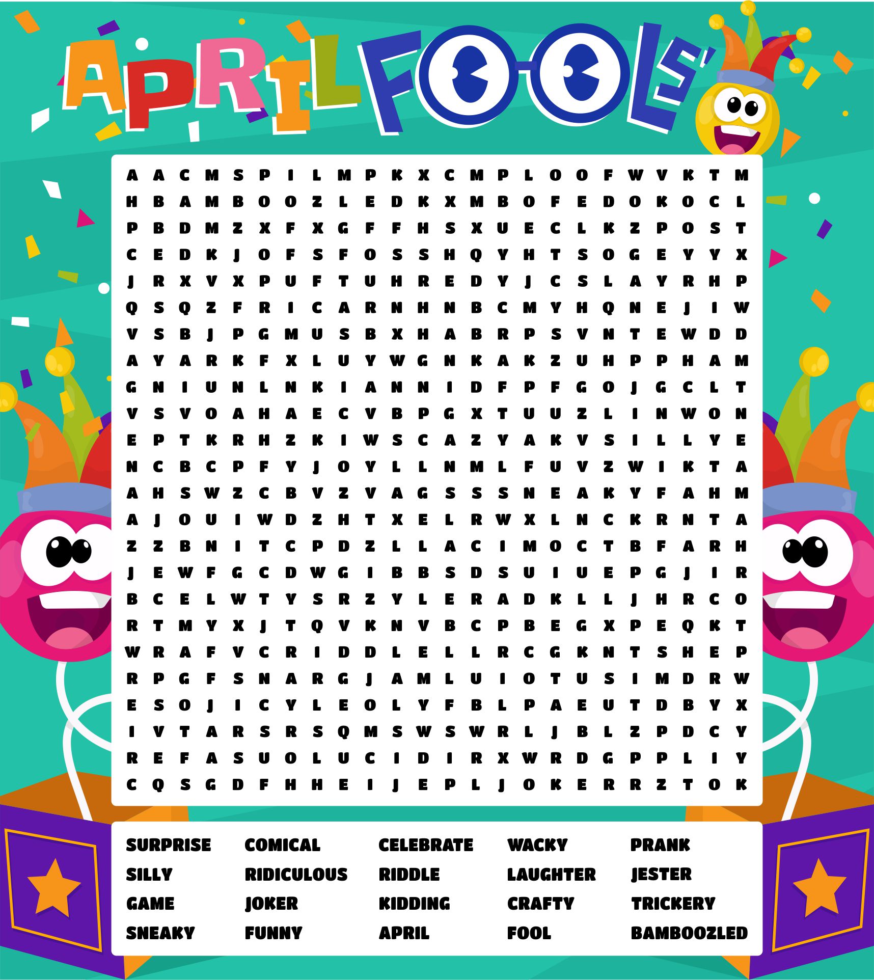 April Fools Word Searches