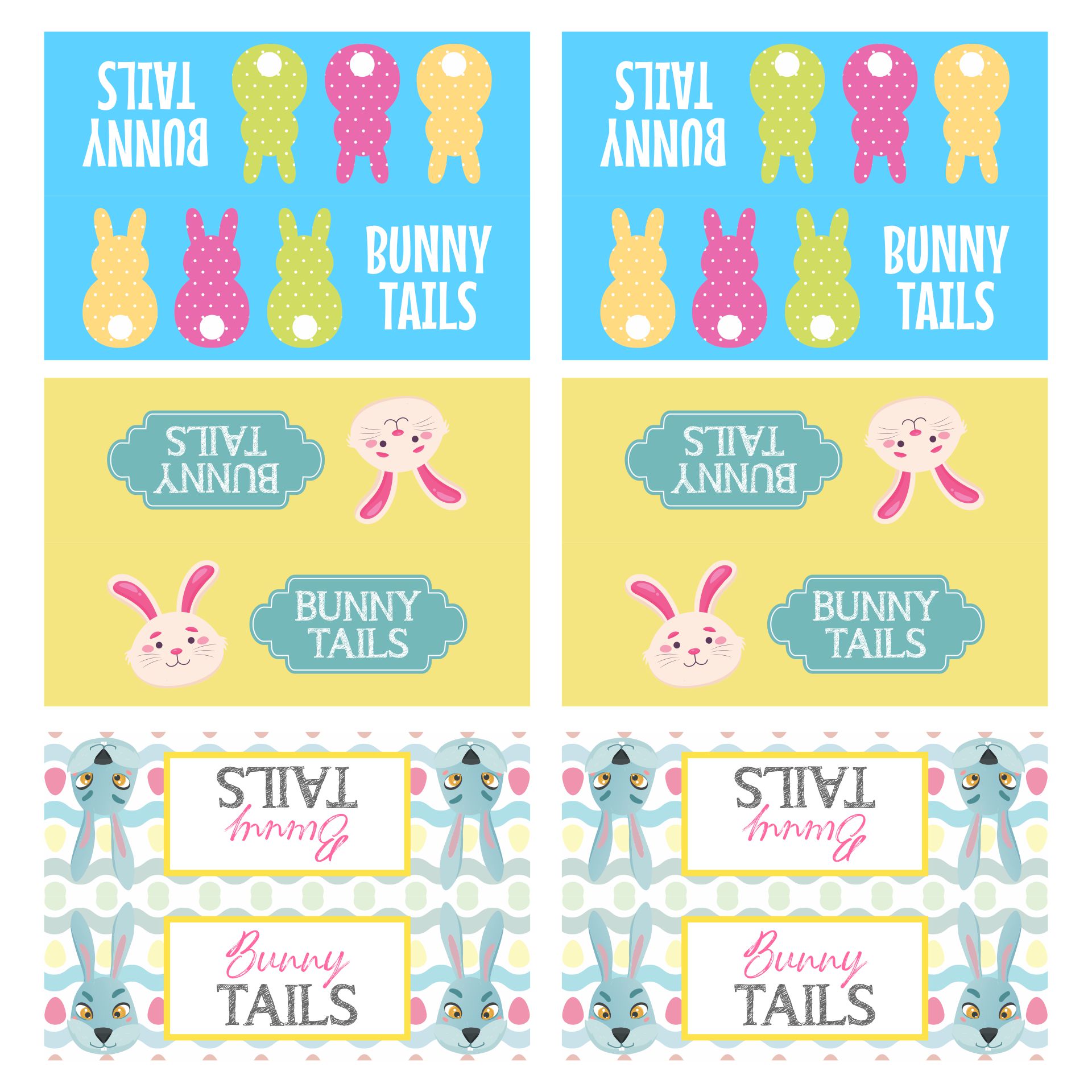 Bunny Tail Easter Treat Bag Tags