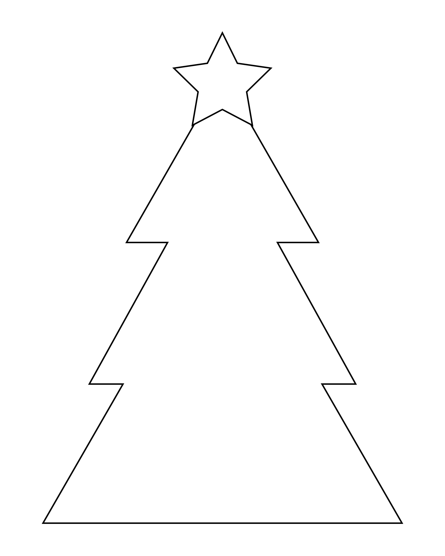 Blank Christmas Tree Printable