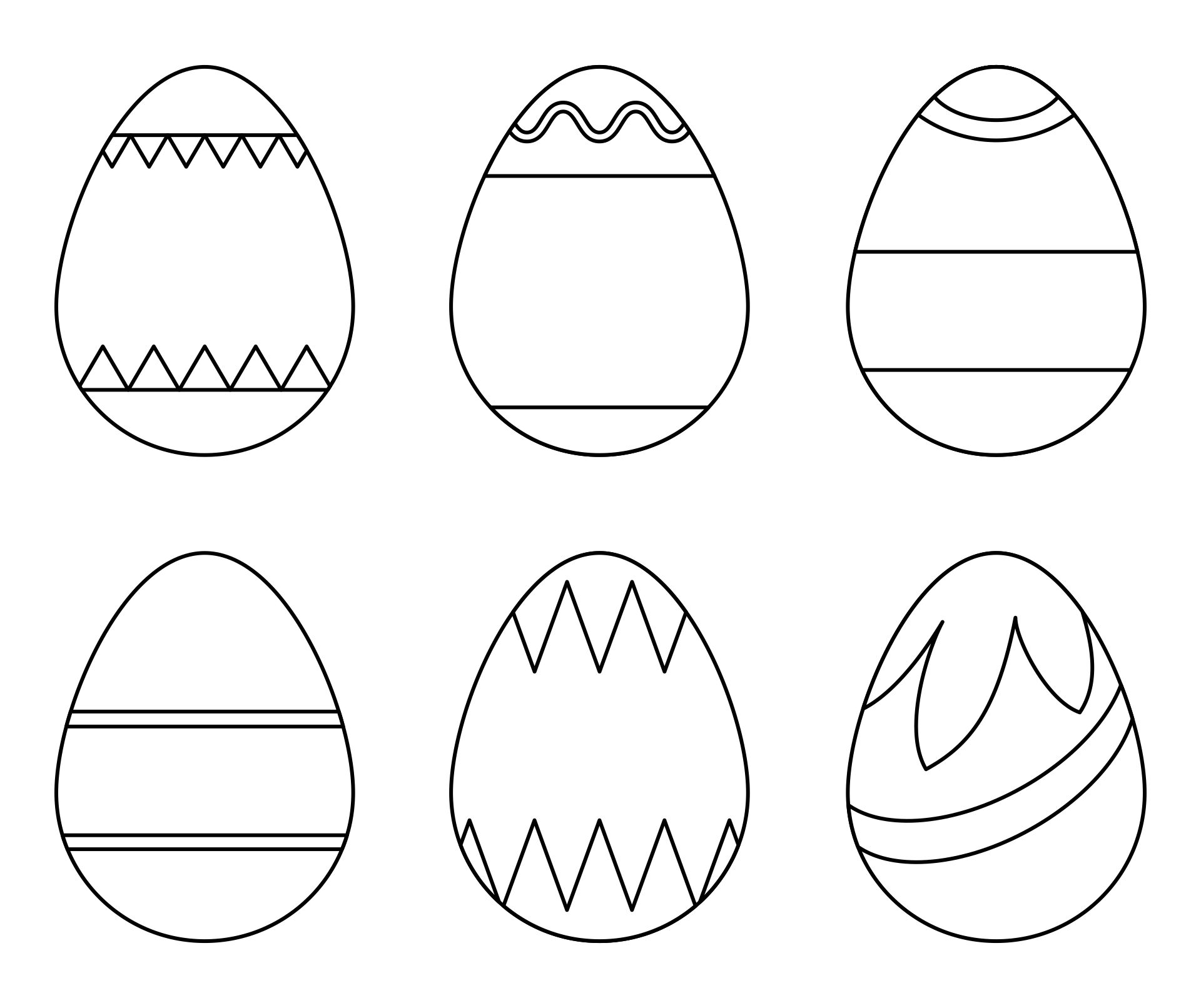  Printable Easter Egg Plain