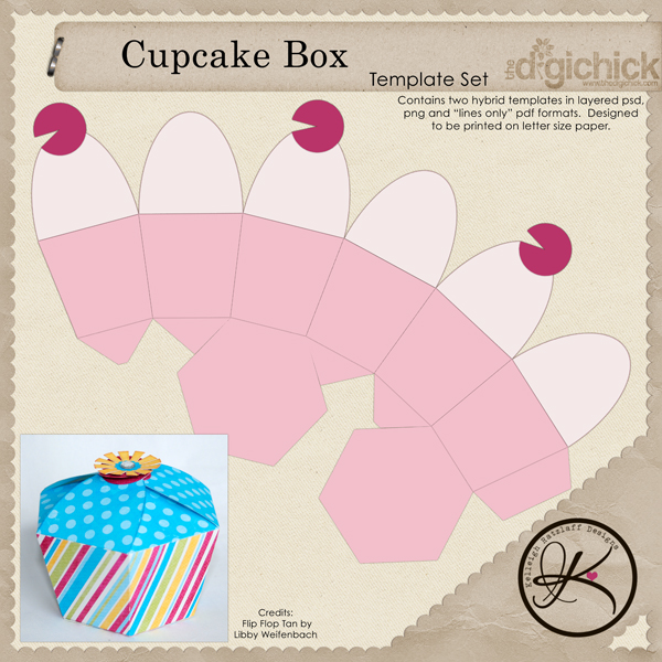 Printable Diy Cupcake Box Template - Printable World Holiday