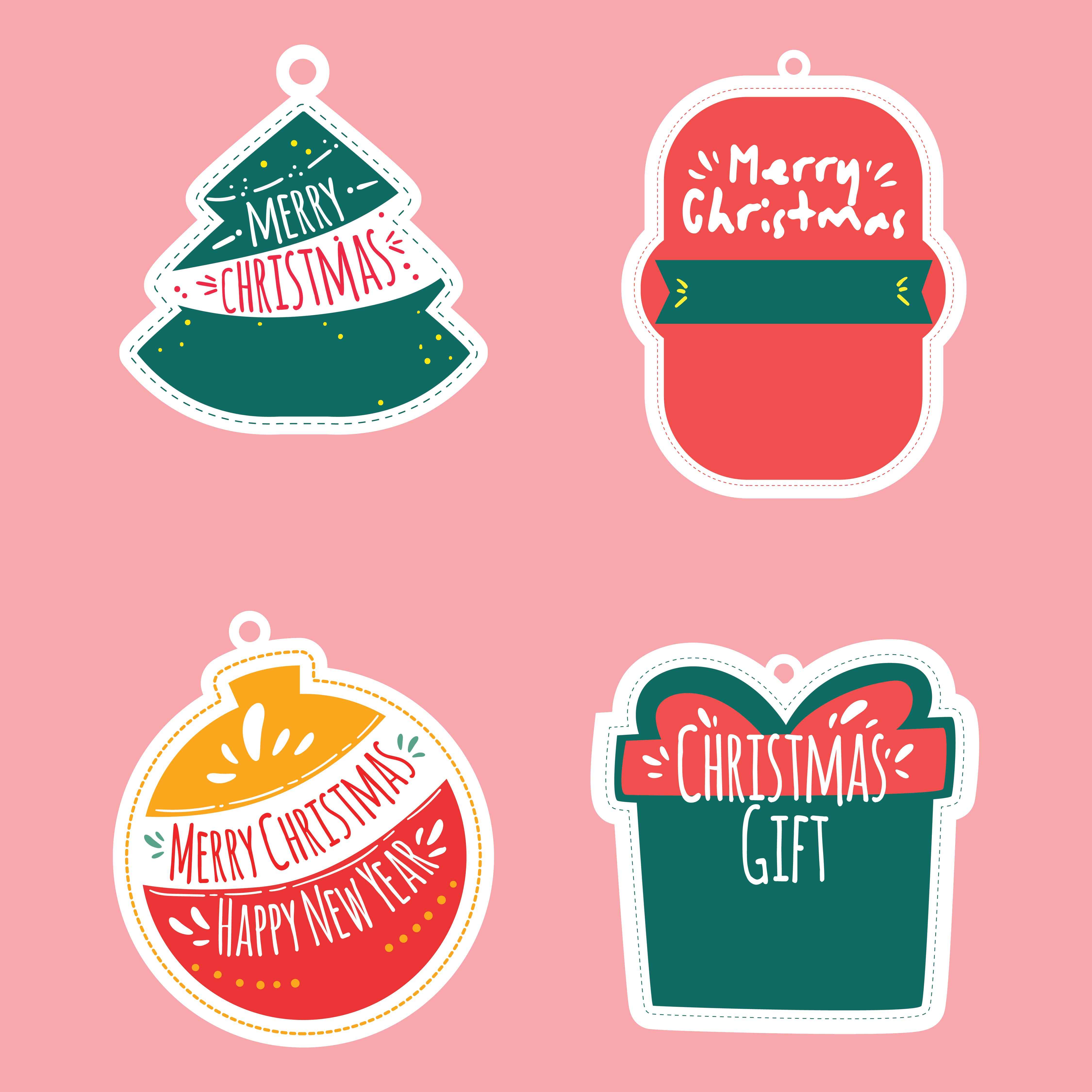  Printable Christmas Stickers