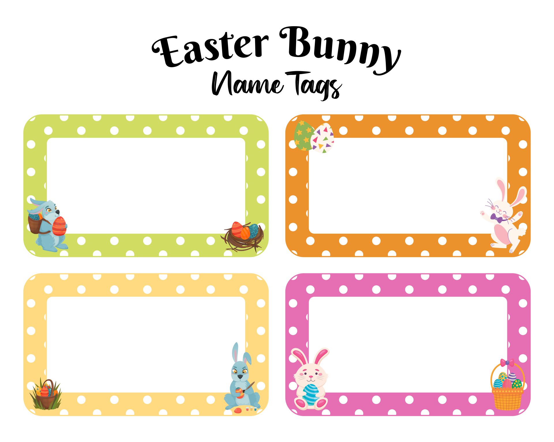 7 Best Bunny Tails Printable Easter Tags Printablee