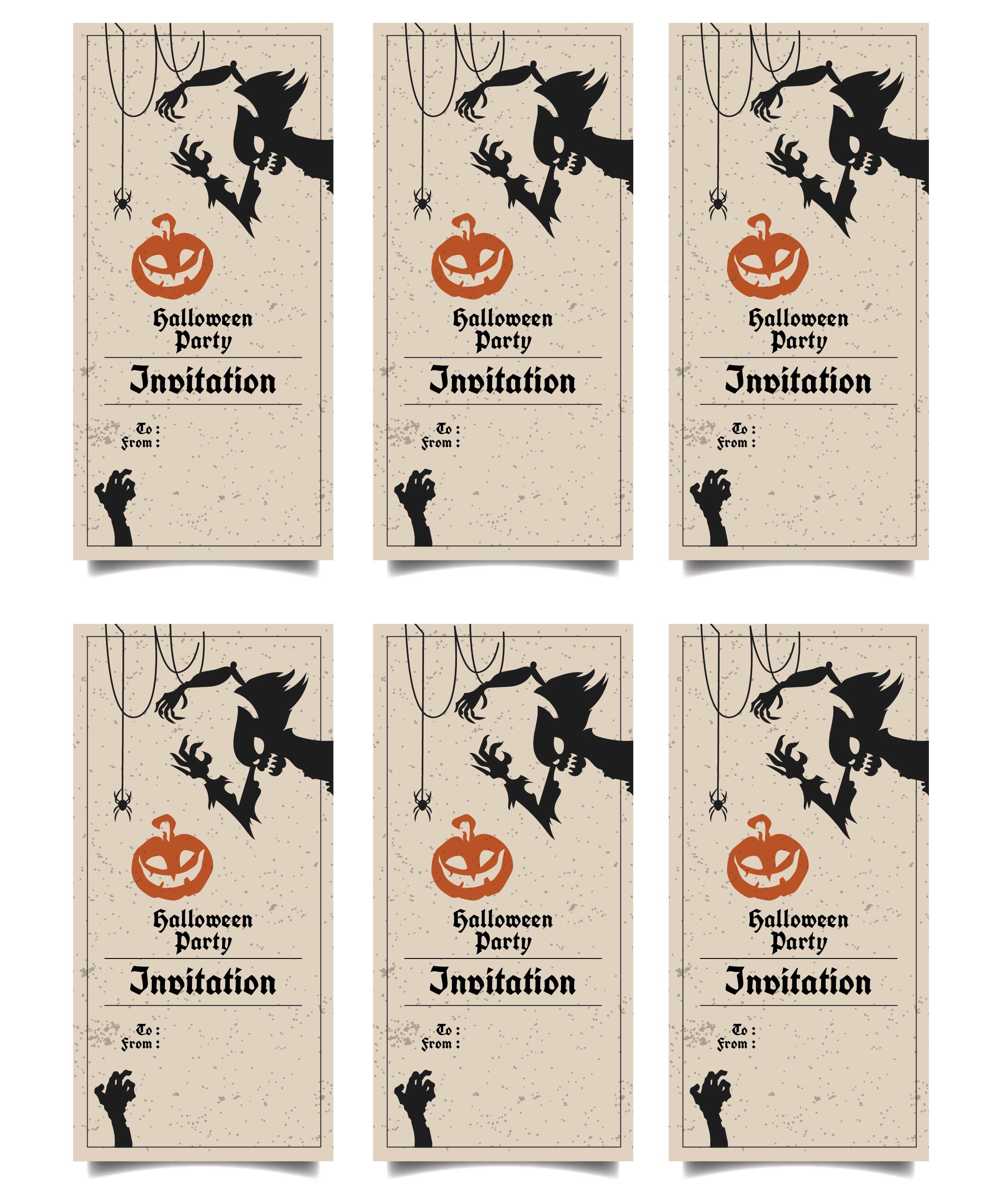 15 Best Halloween Birthday Invitations Printable Black And White