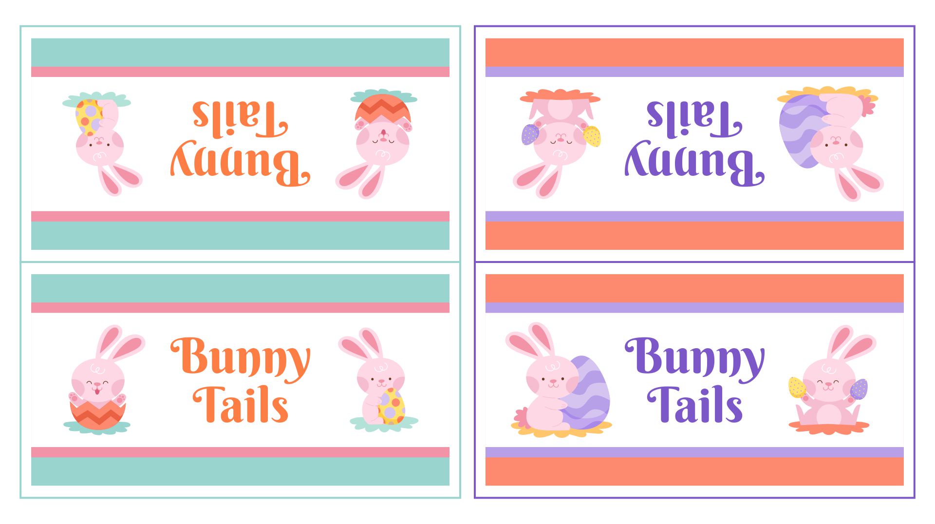 Printable Labels Easter Bunny Tail