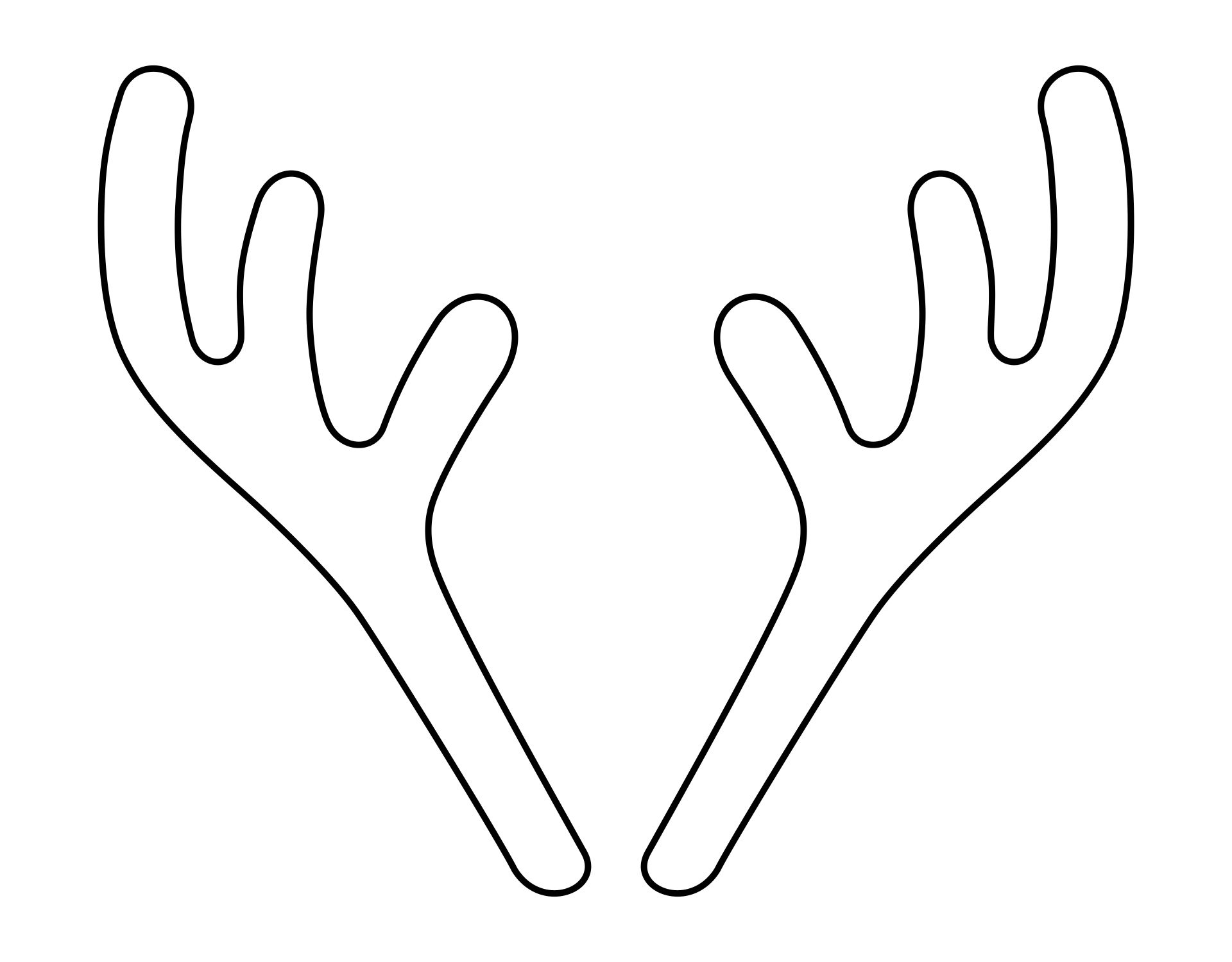 Printable Reindeer Antlers