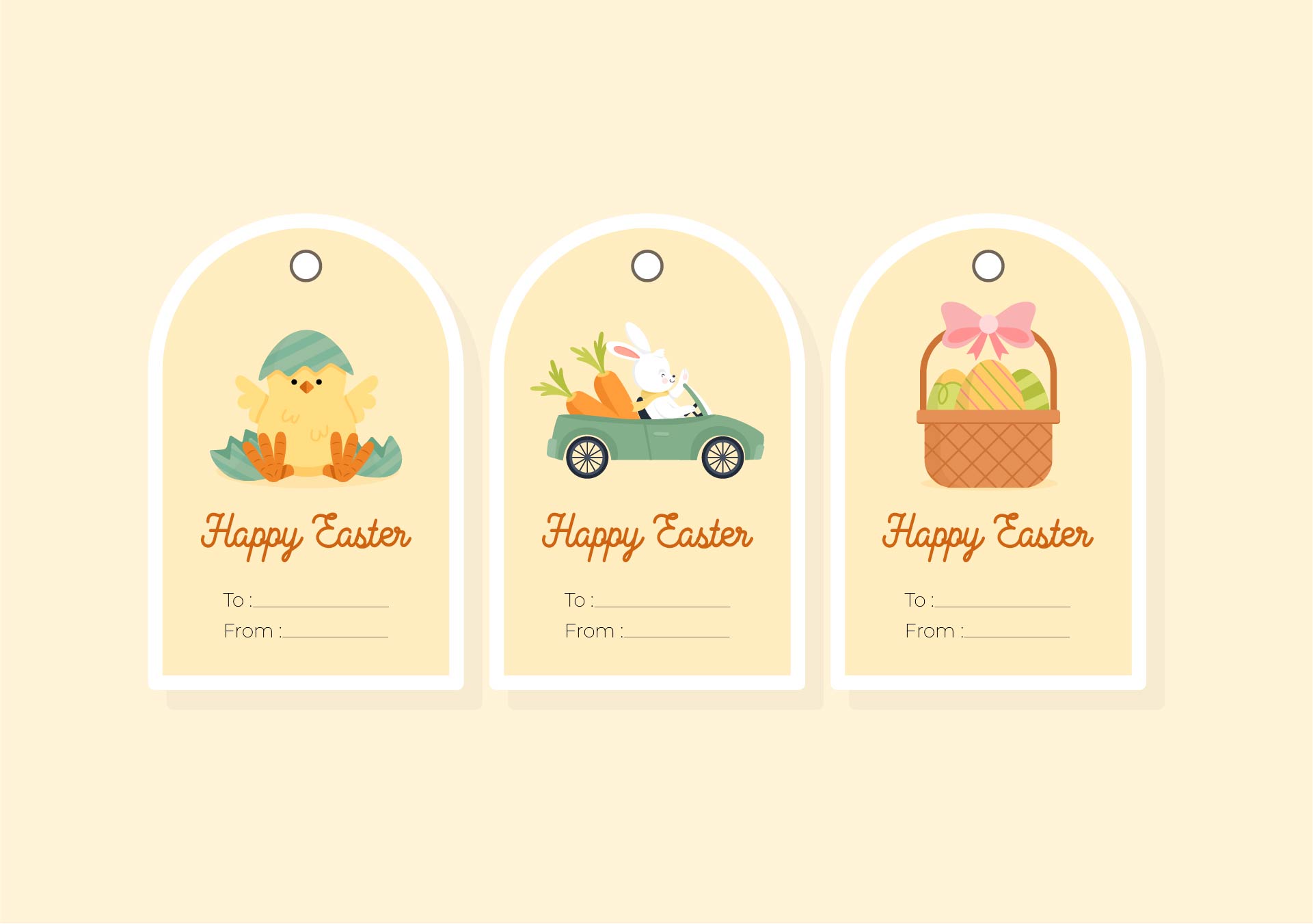 Happy Easter Printable Gift Tags