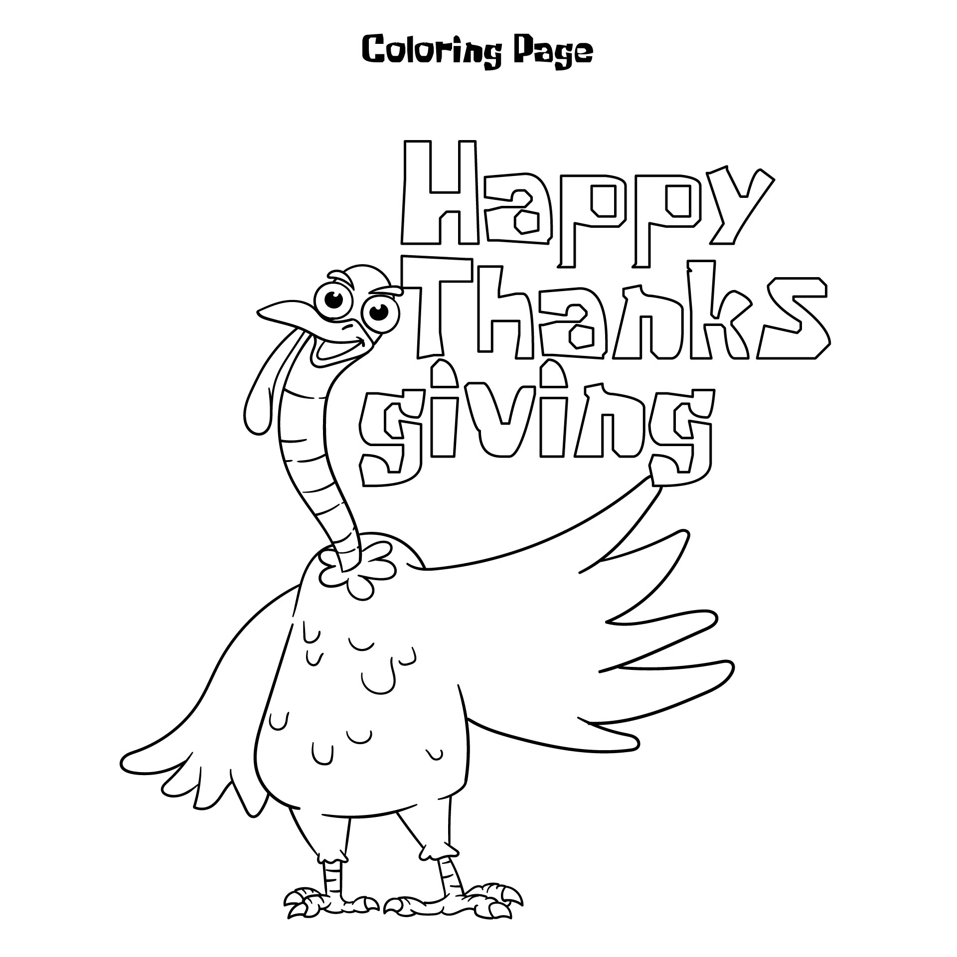 Happy Thanksgiving Coloring Pages Printable