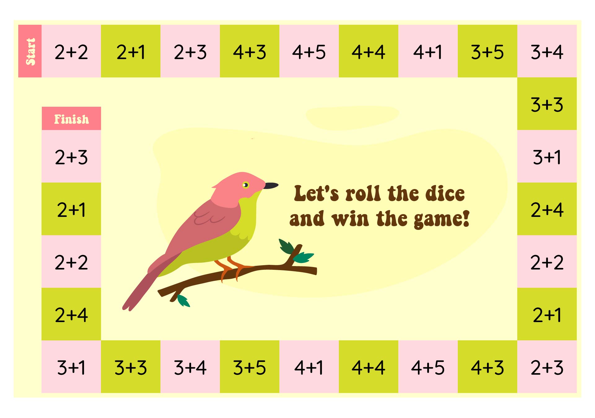 5 Best Printable Addition Board Games PDF For Free At Printablee