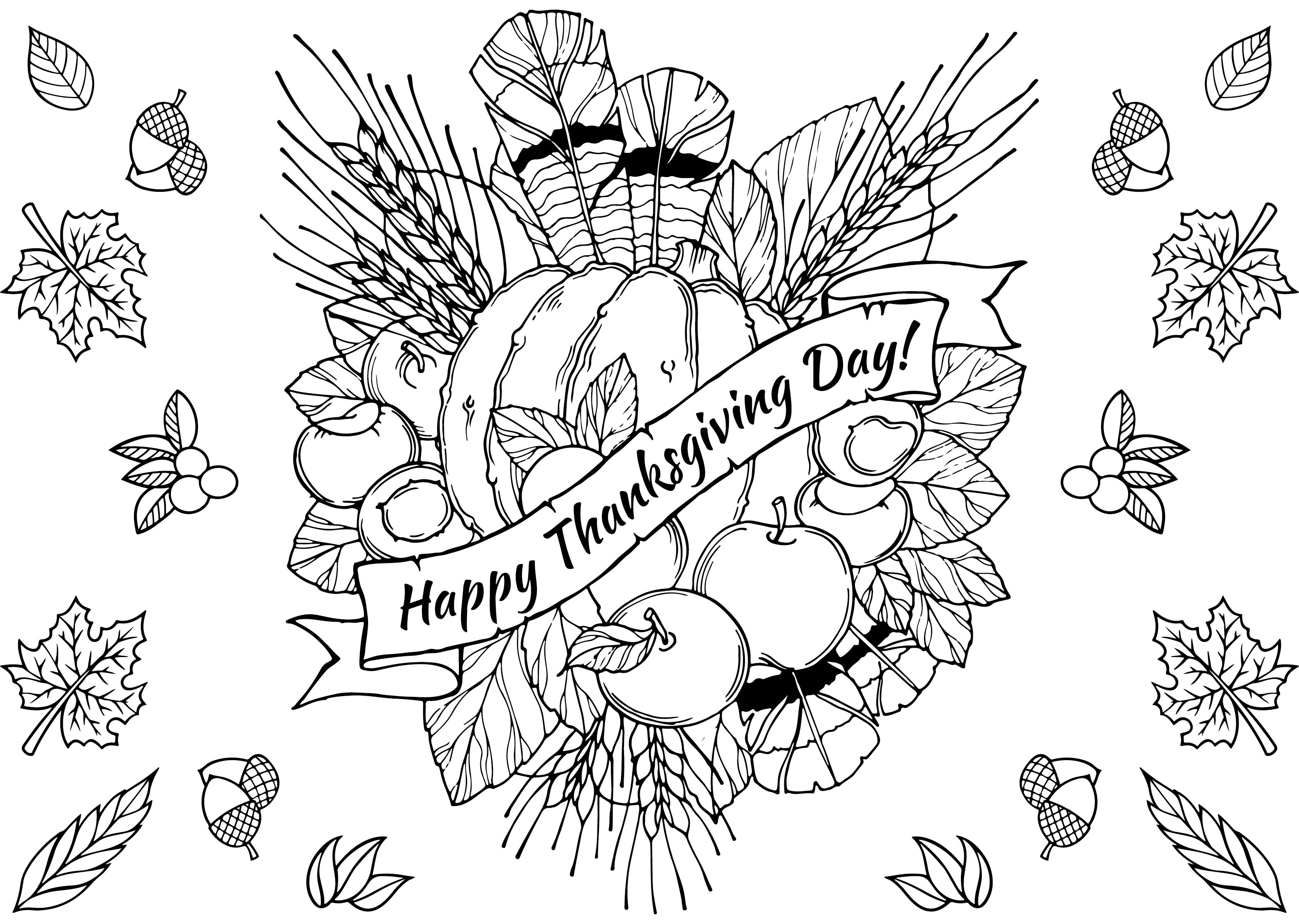 Printable Thanksgiving Coloring Placemats