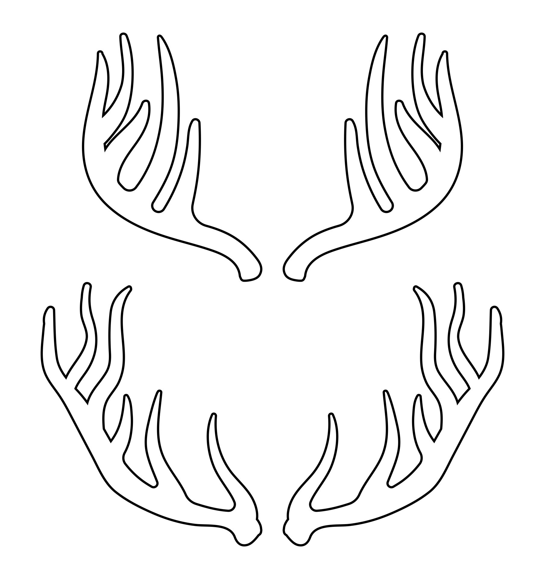 10 Best Printable Reindeer Antlers PDF for Free at Printablee