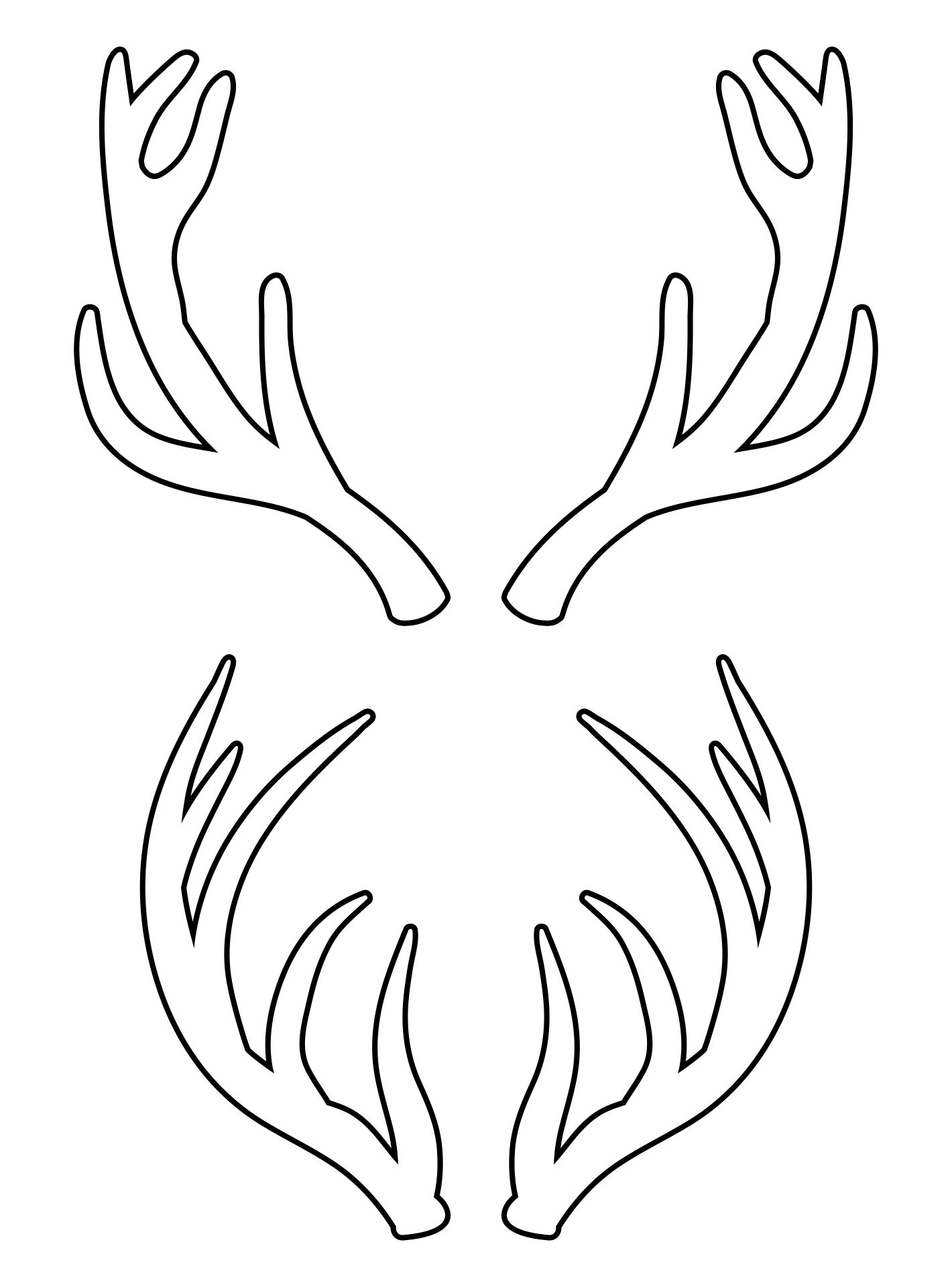 Reindeer Antler Template Printable