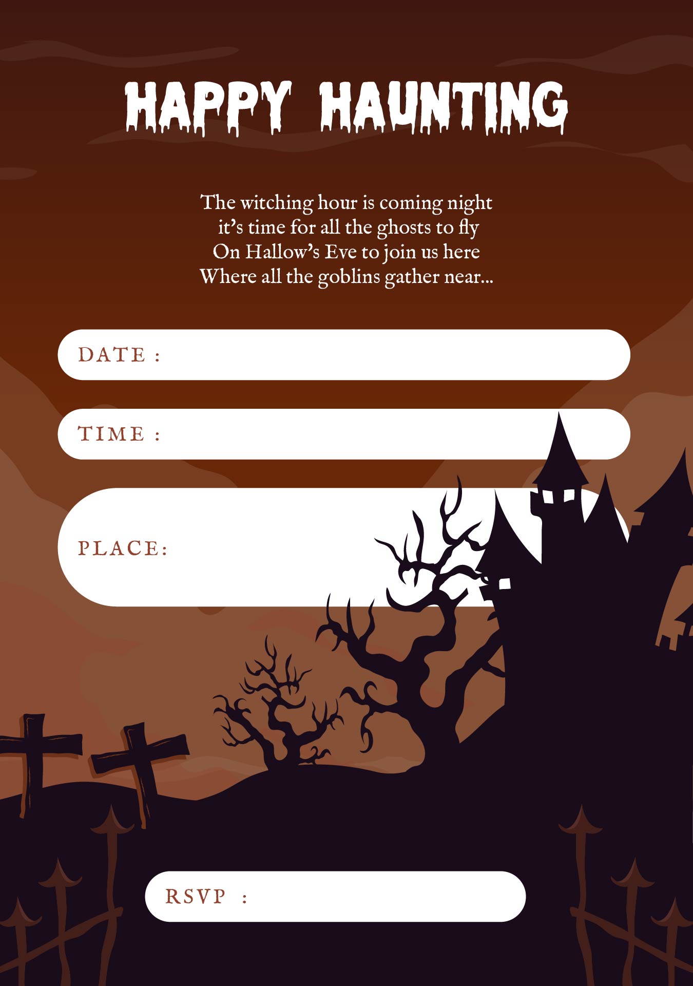 Printable Halloween Invitations Templates