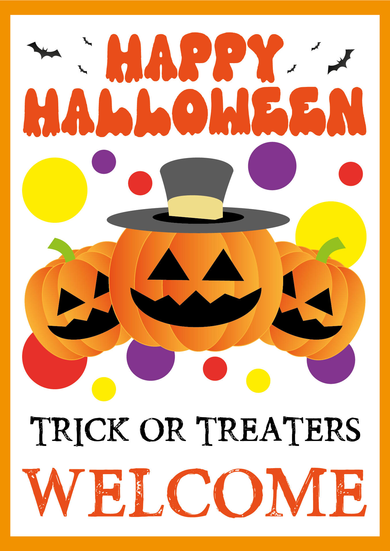 Printable Trick Or Treat Sign Printable Word Searches