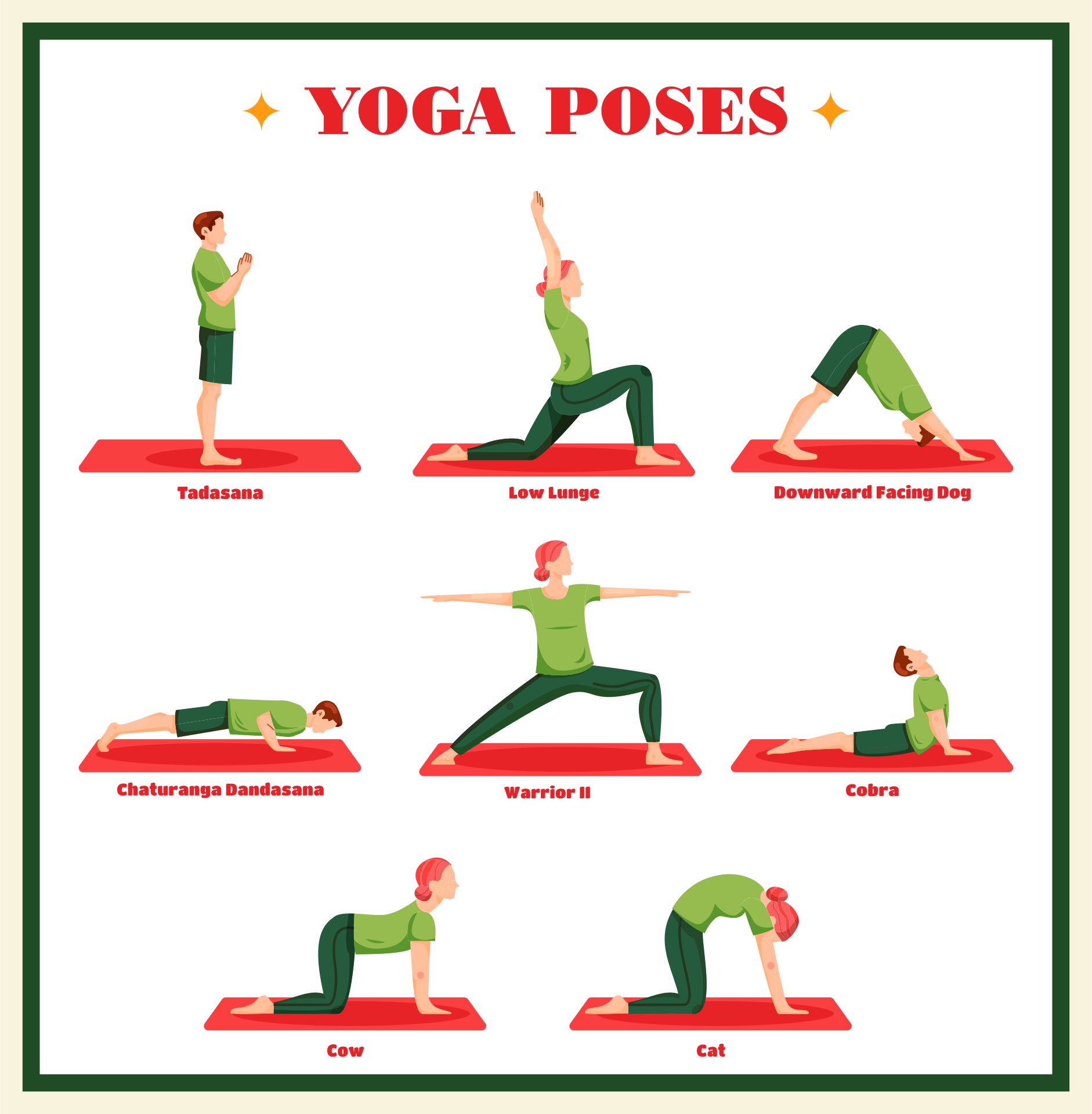 Yoga Poses Printable Chart