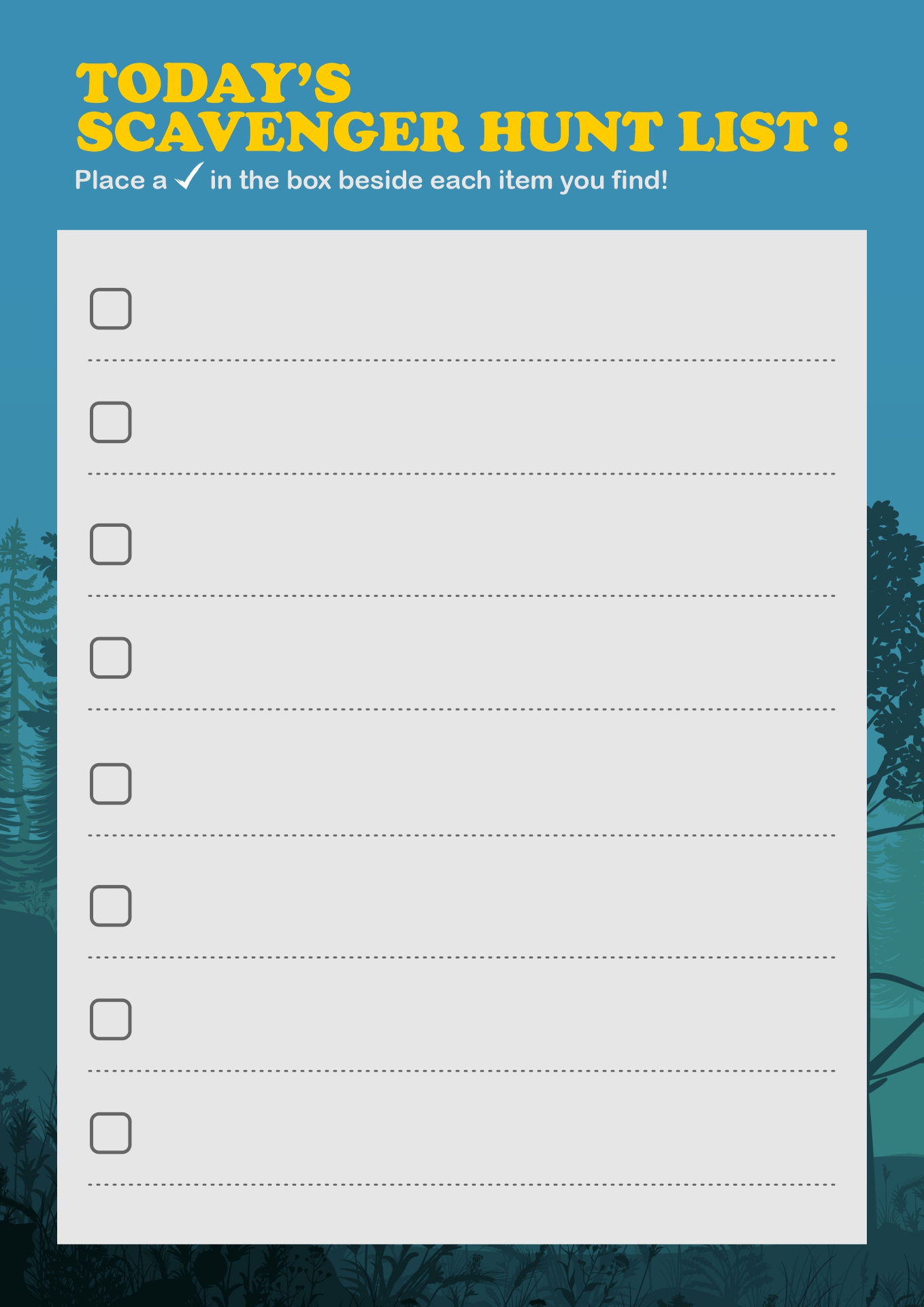 10 Best Printable Blank List For Free At Printablee