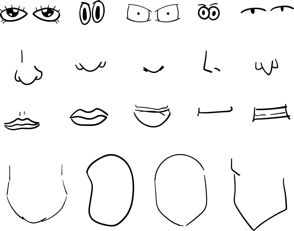 coloring pages of eyes nose and mouth