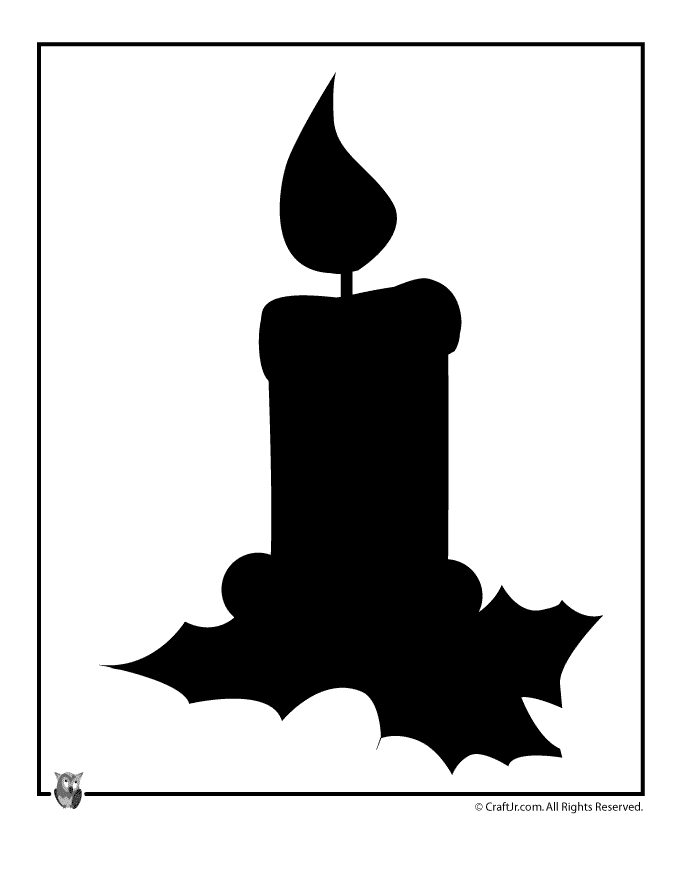 Christmas Candle Silhouette