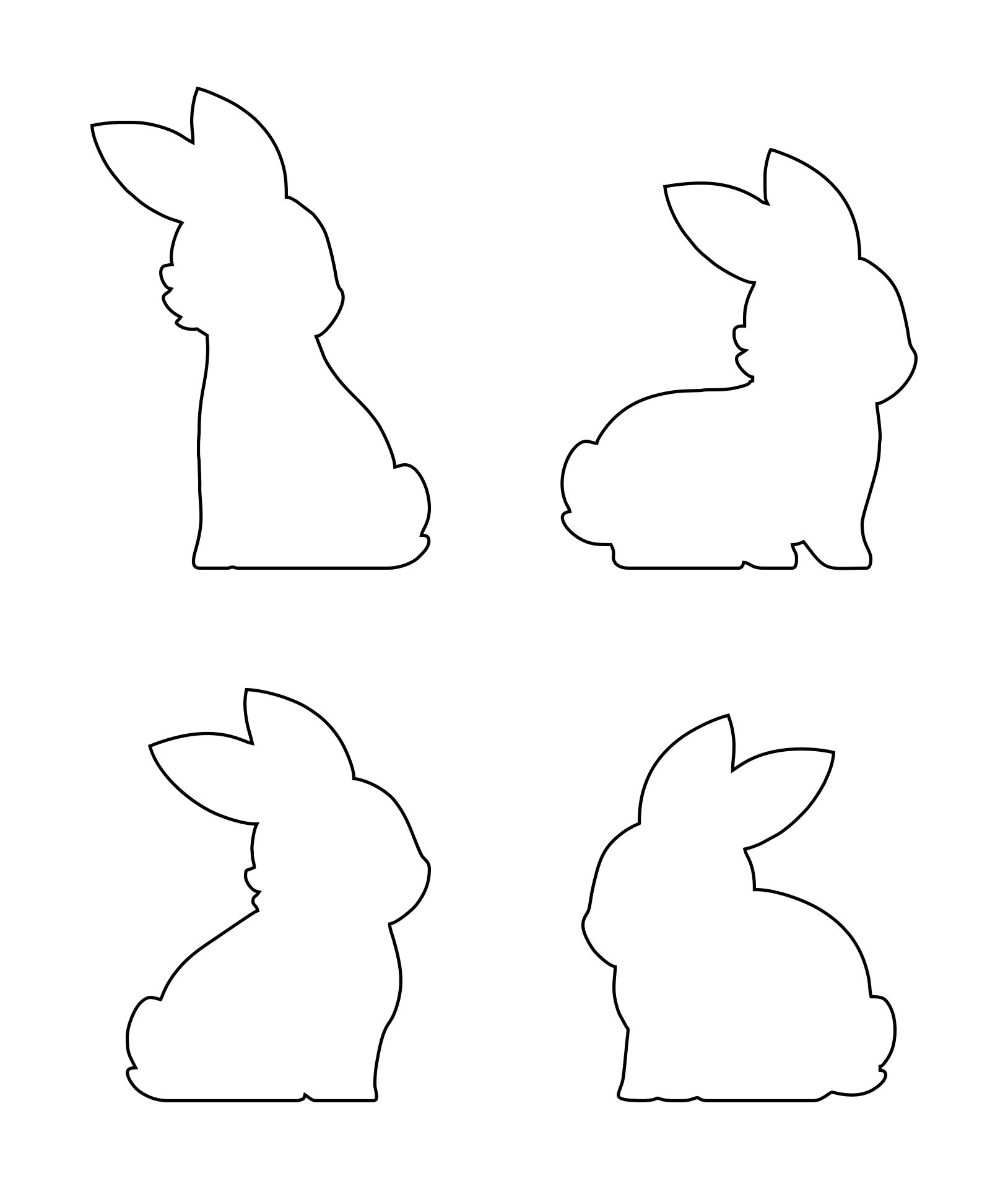 7 Best Free Printable Easter Bunny Clip Art PDF for Free at Printablee