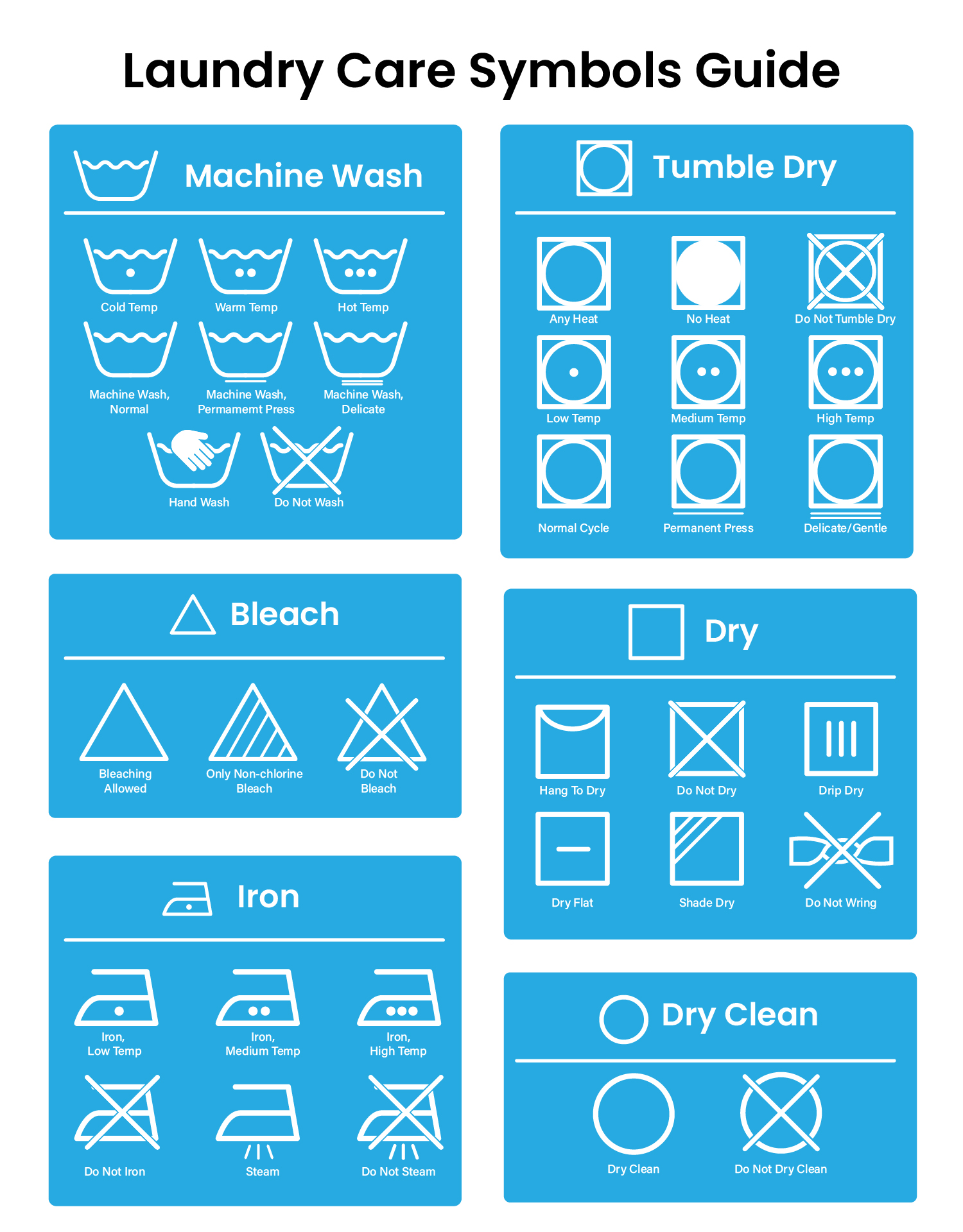 Fabric Softener for Laundry Care Symbols