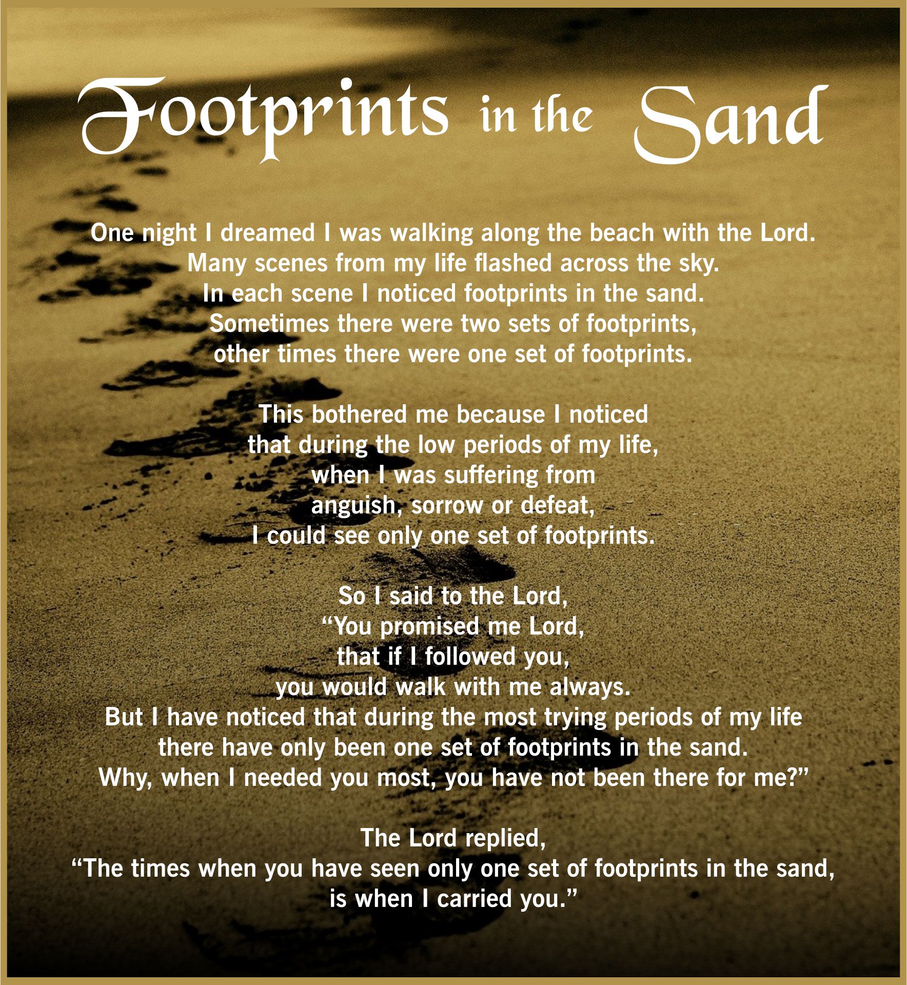 Footprints In The Sand - 10 Free PDF Printables | Printablee