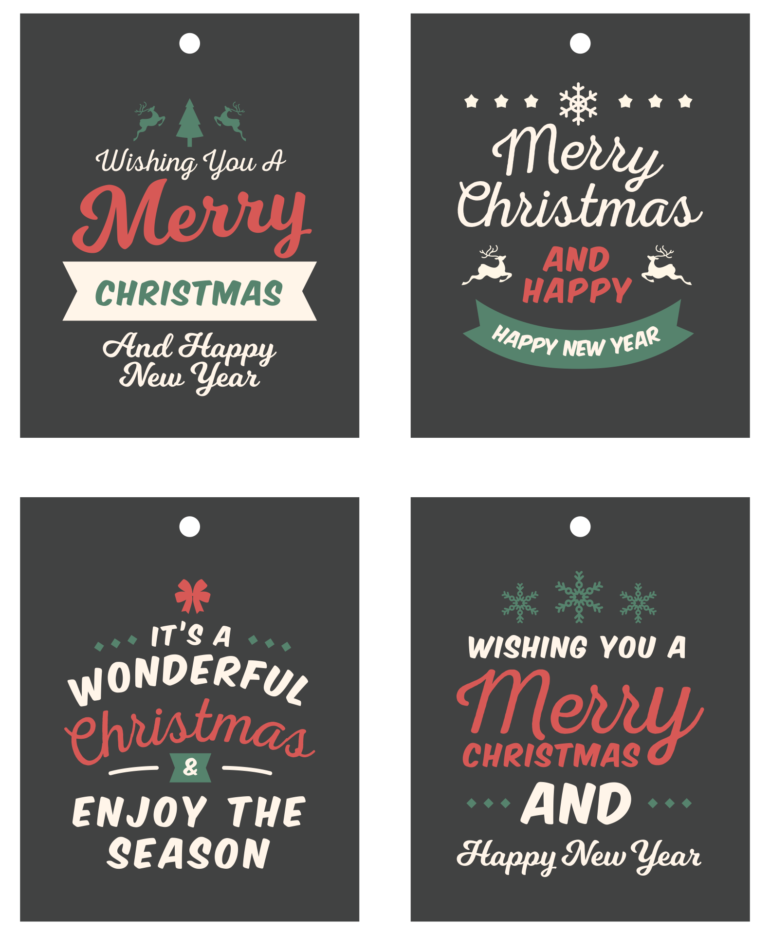 Christmas Chalkboard Printable Labels