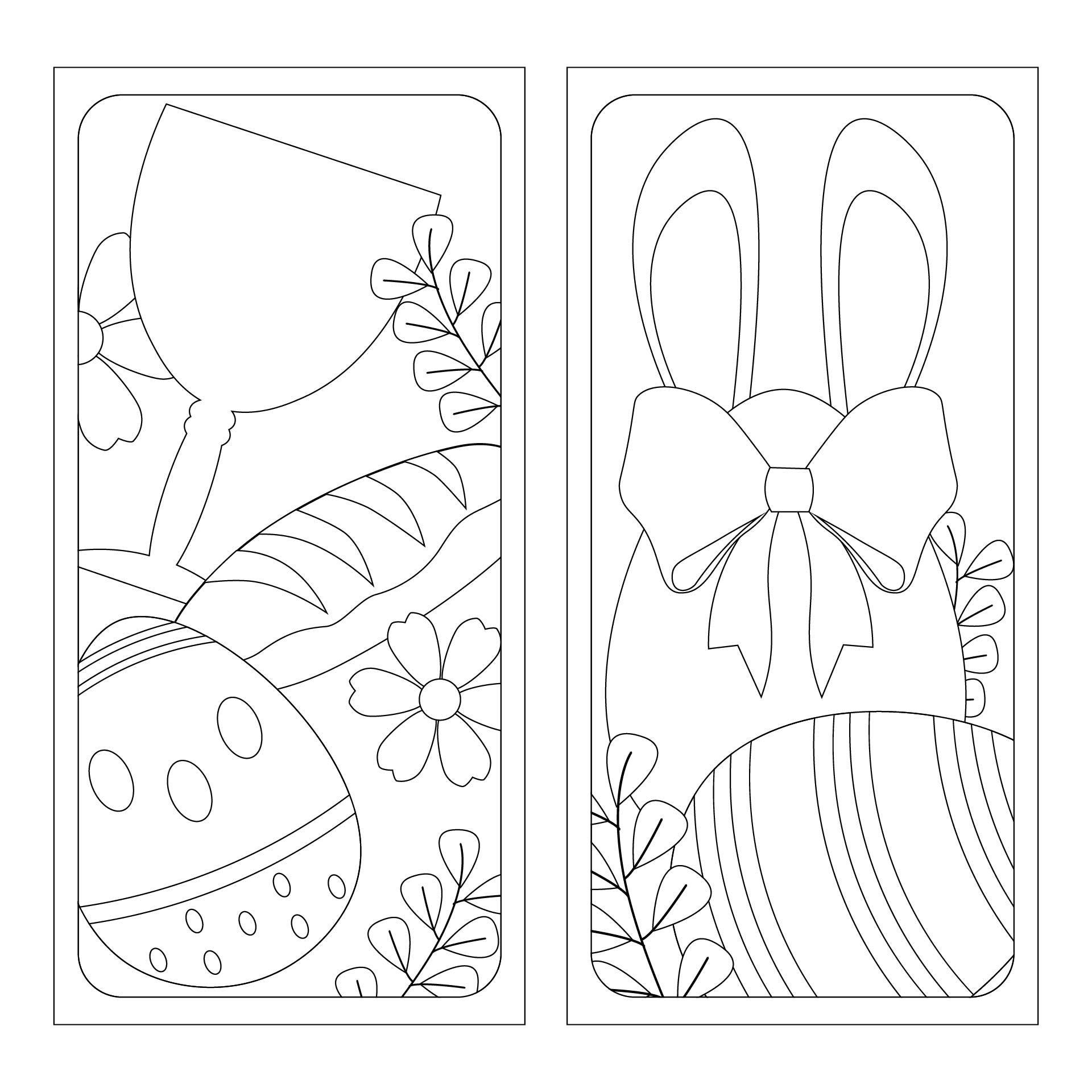 Easter Bookmarks to Color