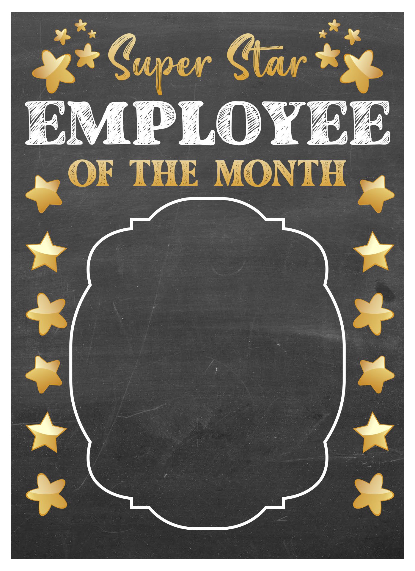 Printable Month Labels Employee of the Month