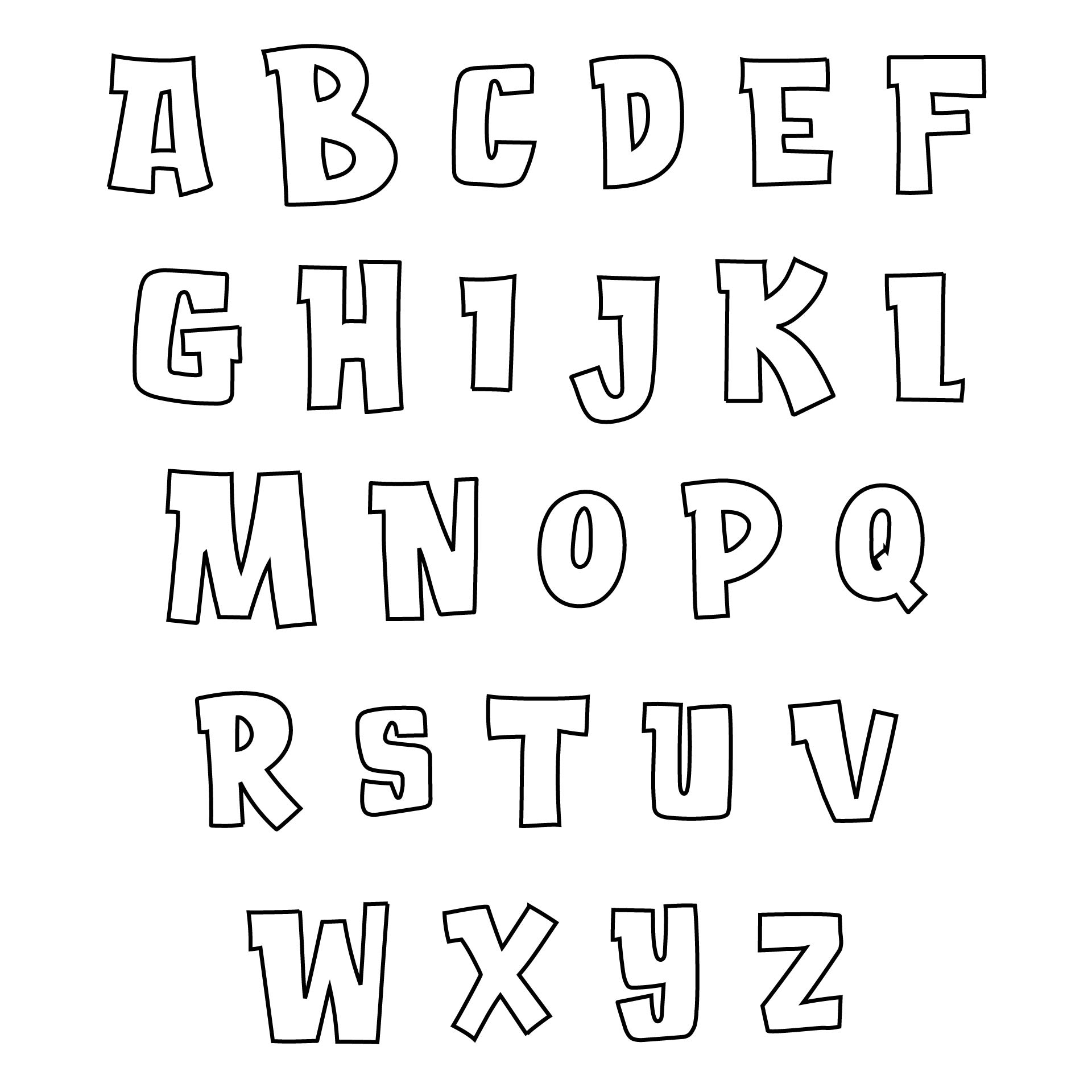 Printable Alphabet Letter Applique Templates
