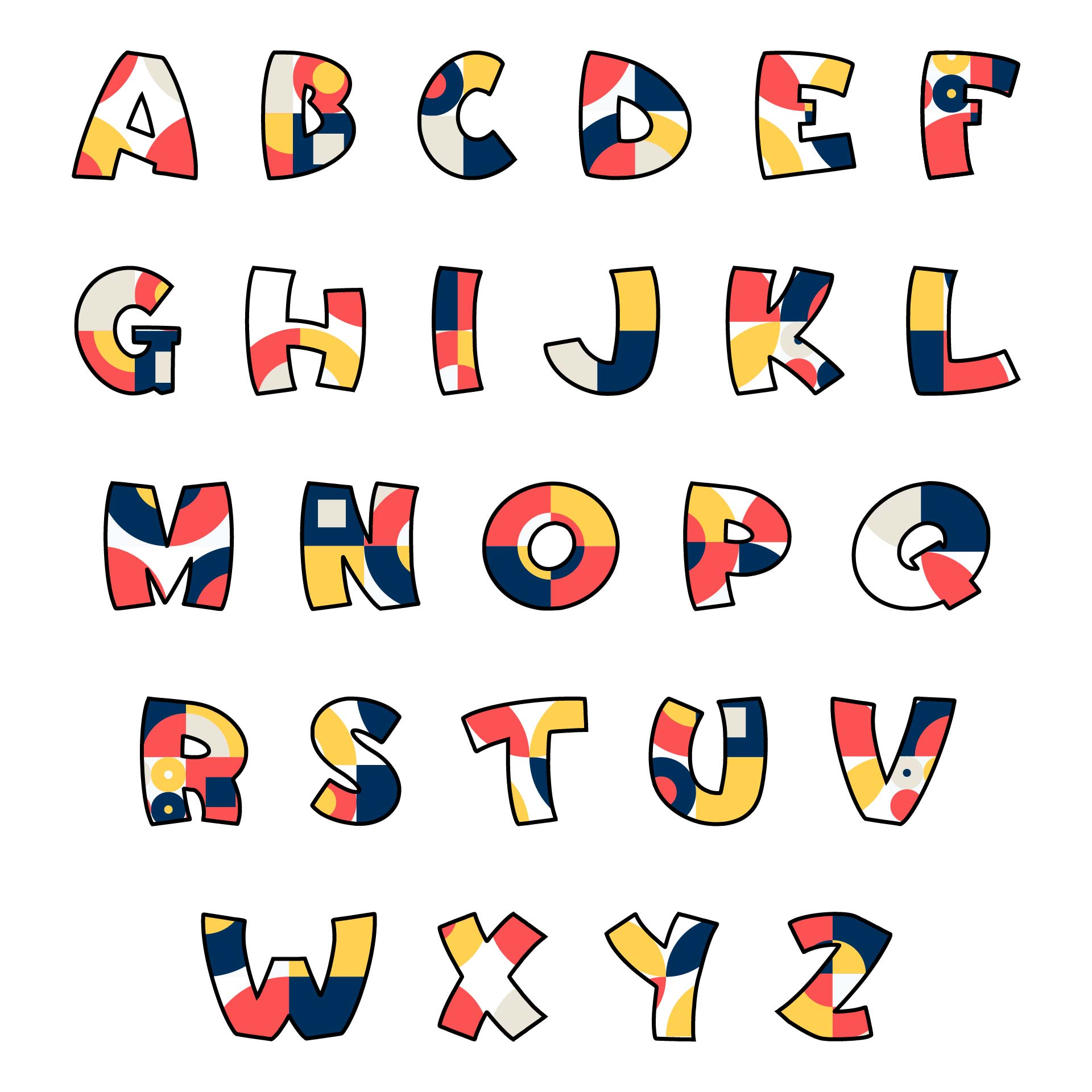  Printable Alphabet Applique Patterns