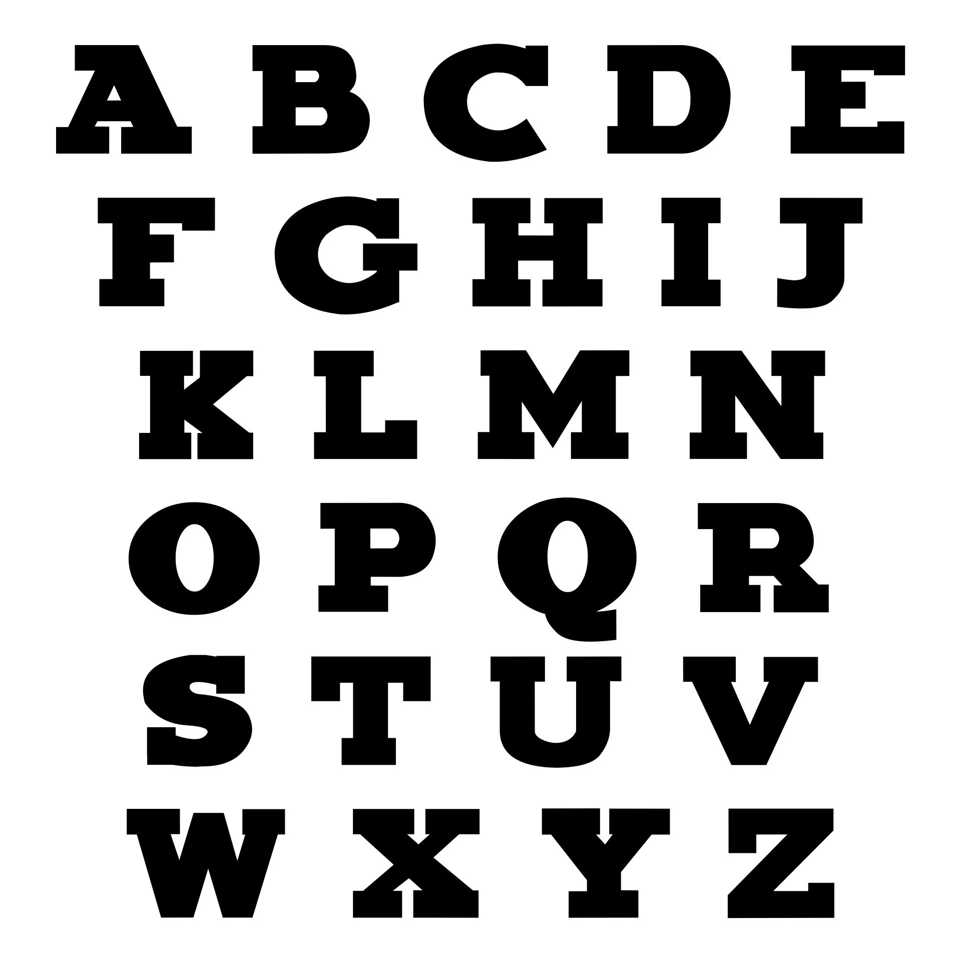 Printable Alphabet Letters Font