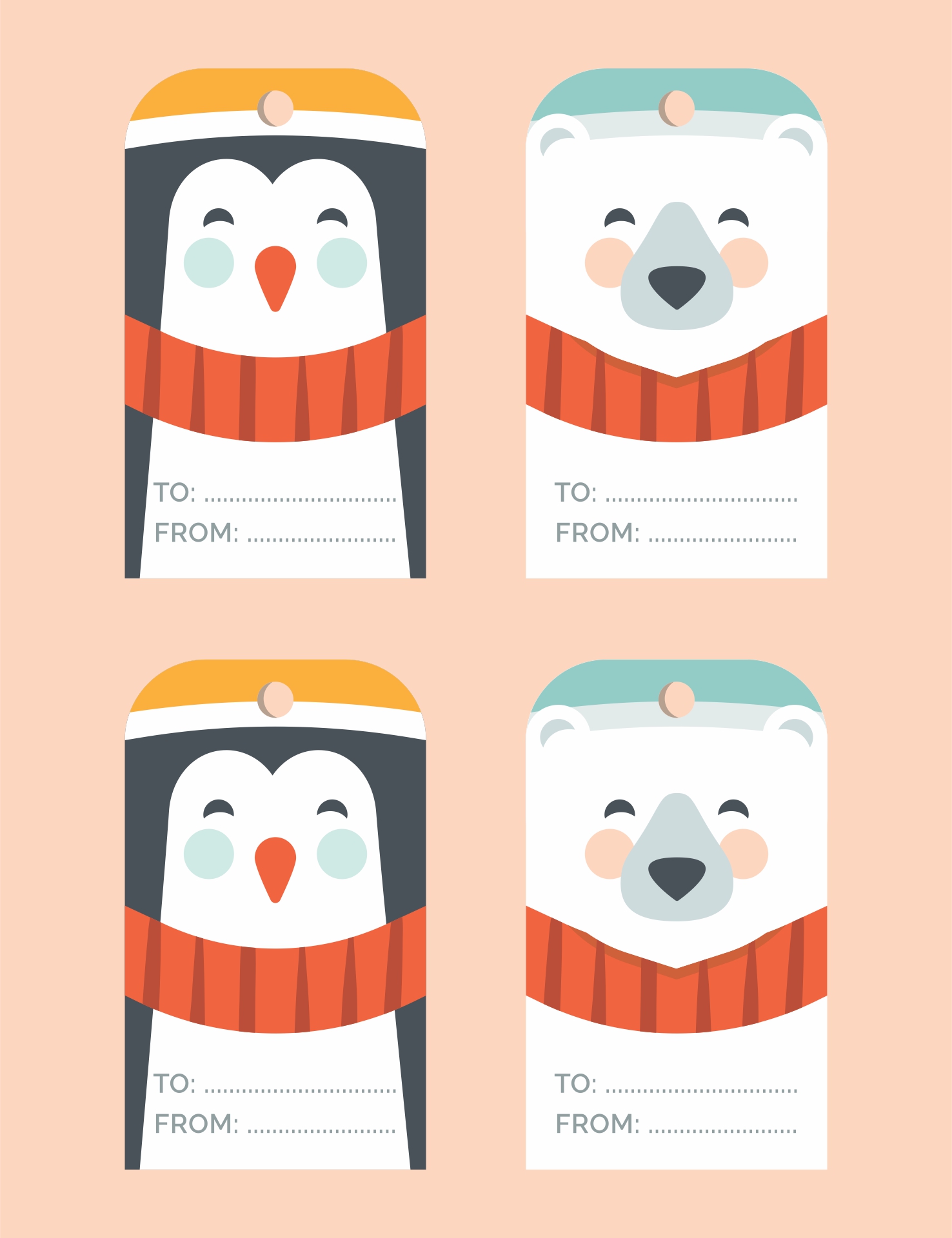 5 best happy holidays free tags printable template