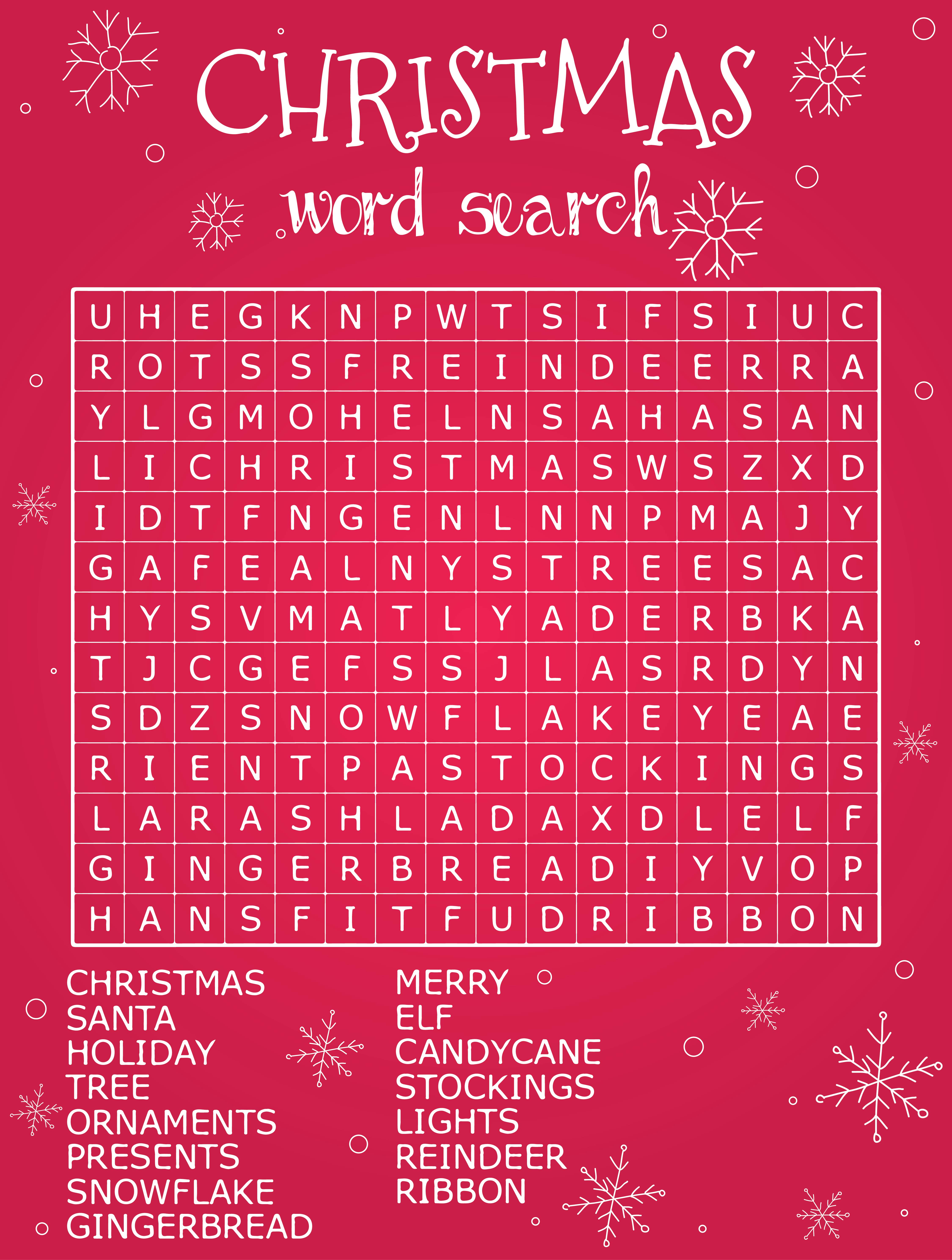10 Best Free Printable Christmas Word Search Worksheets PDF For Free At 