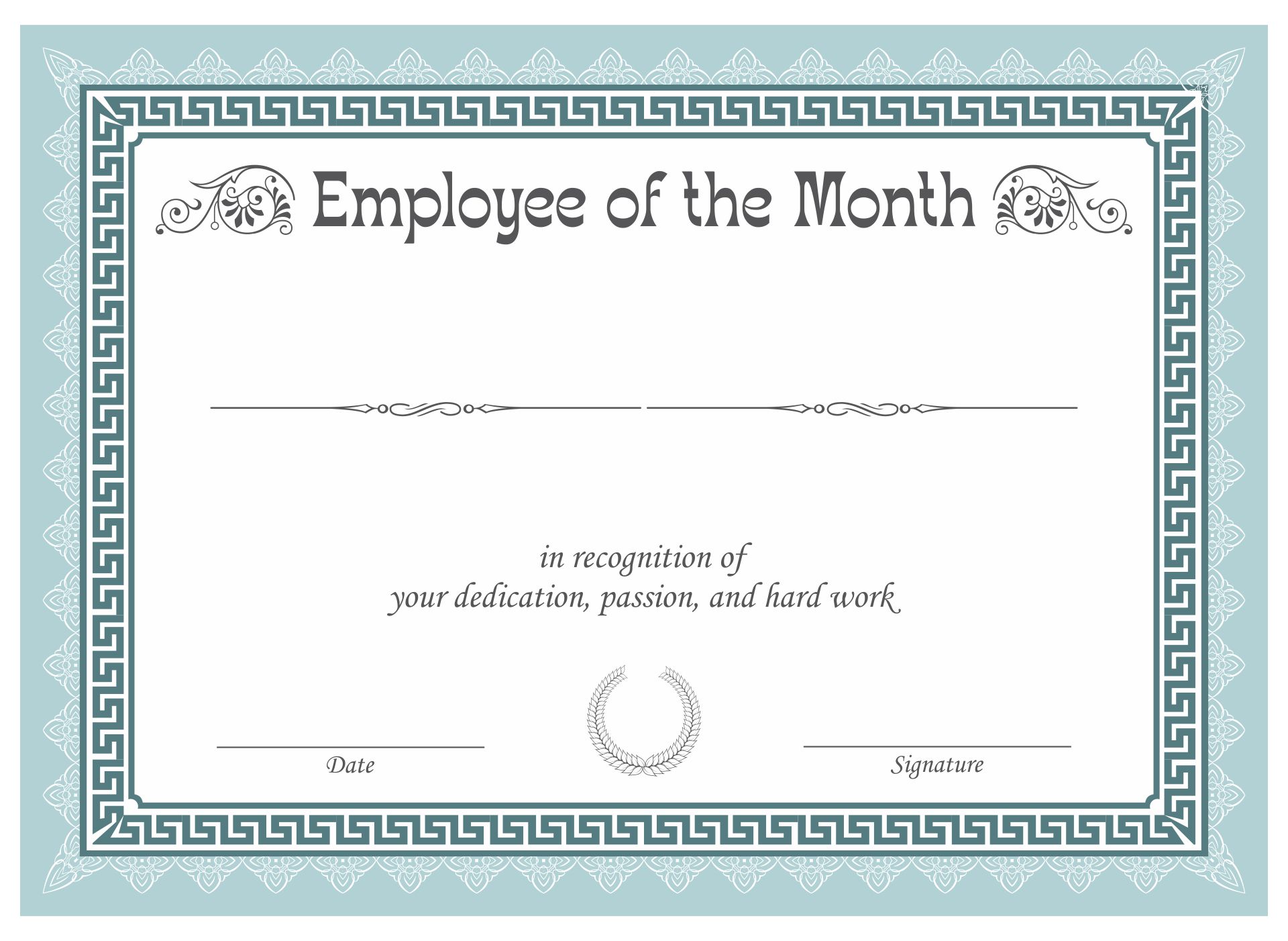 Printable Employee of the Month