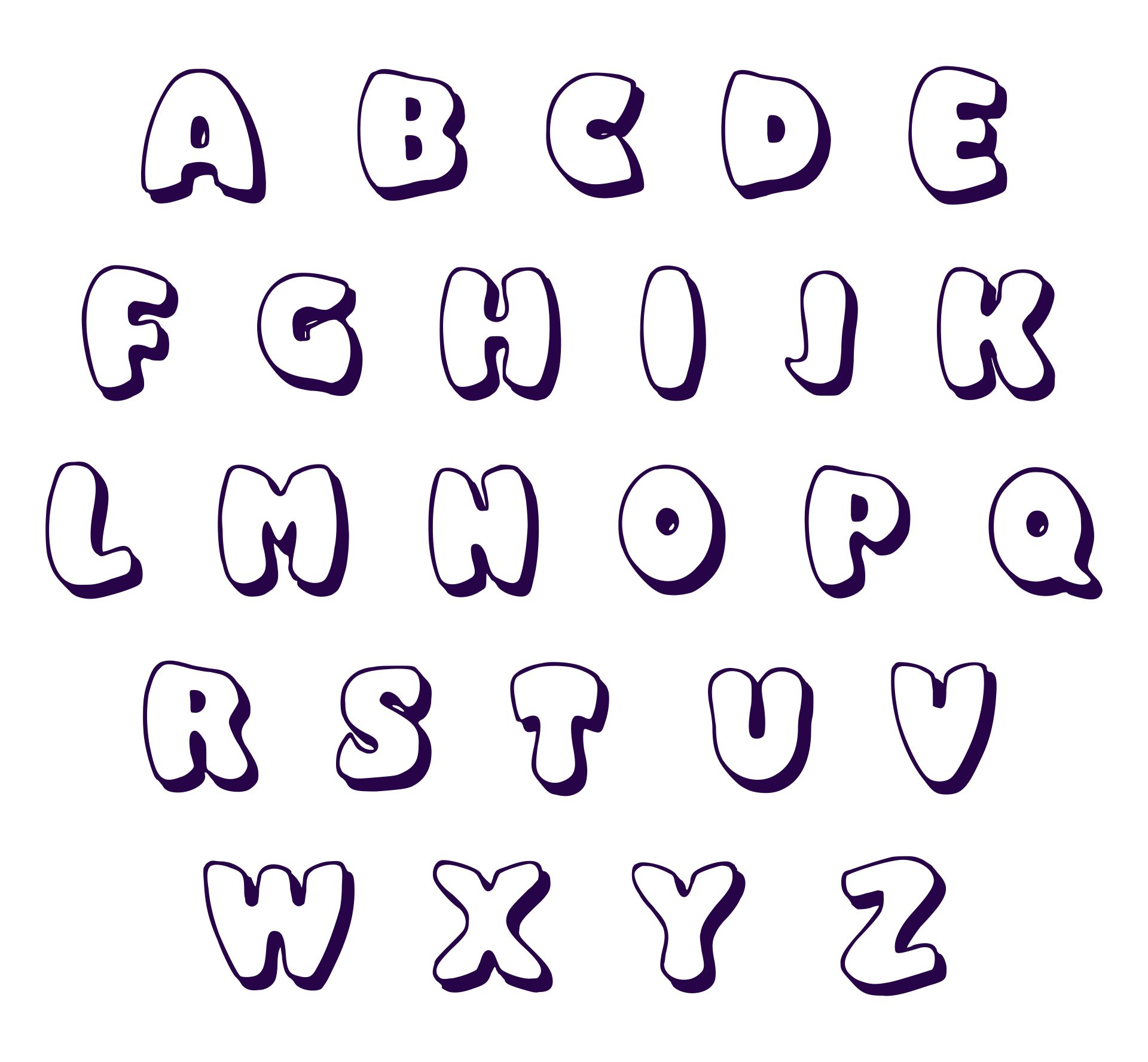 Printable Alphabet Fonts - Printable World Holiday