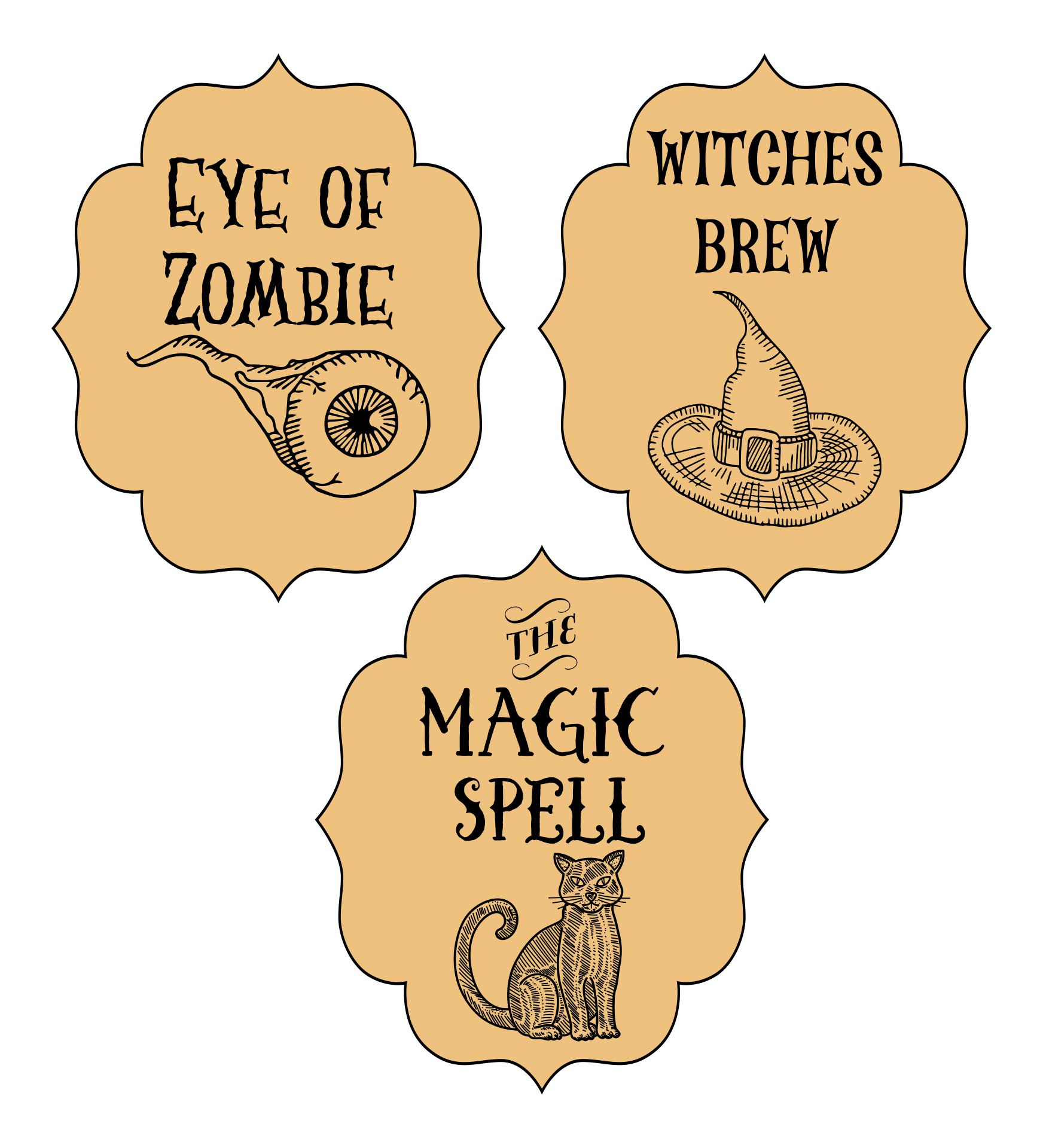 Halloween Witch Potion Labels