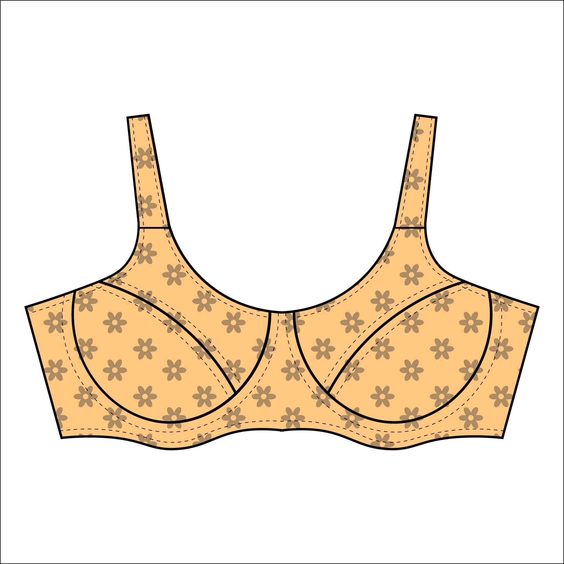 Printable Bra Cup Pattern - Printable Templates