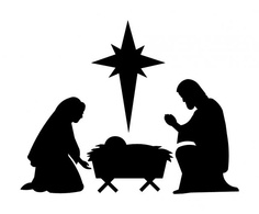 Nativity Scene Silhouette Pattern-Free