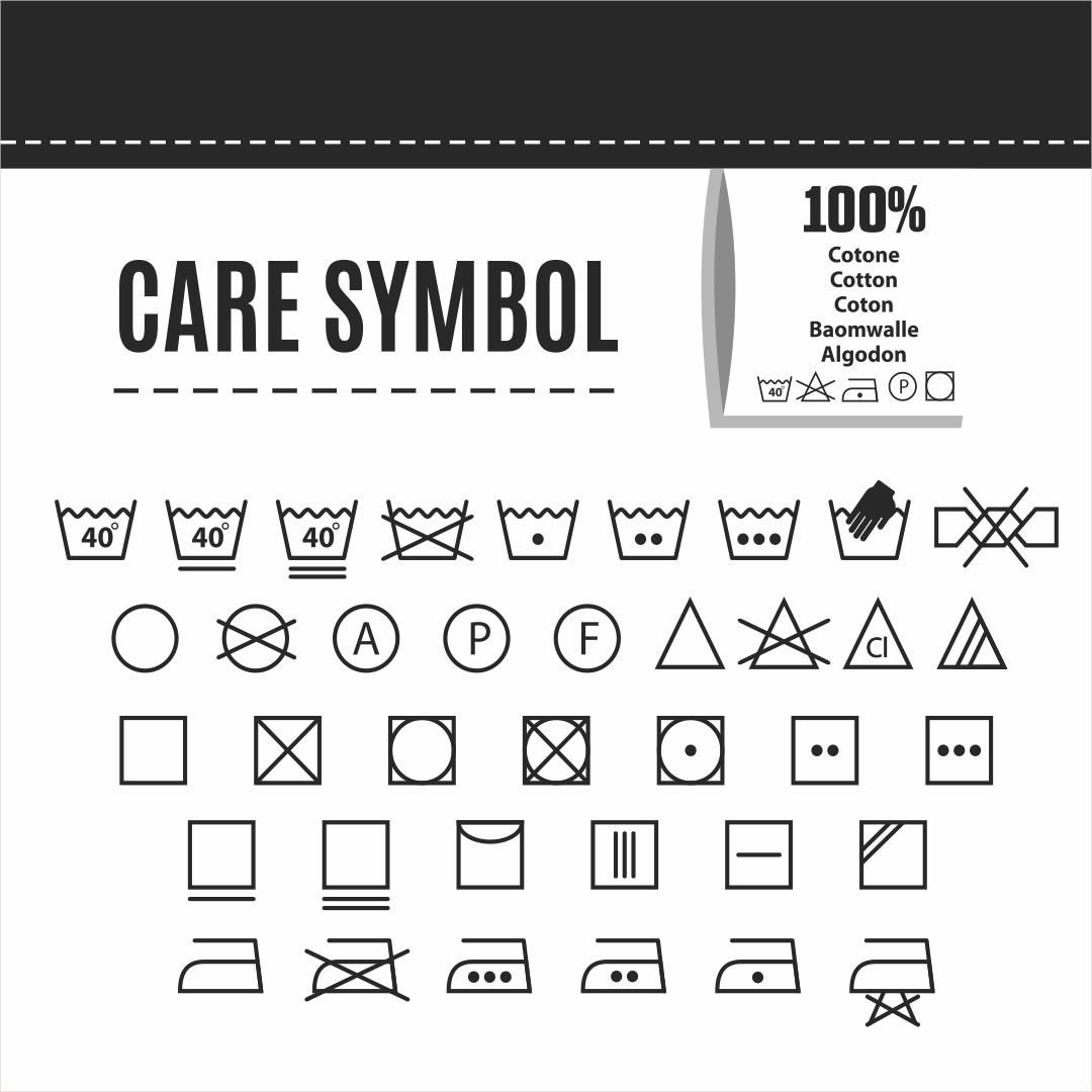 Printable Clothing Care Symbols