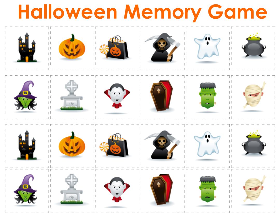 Printable Halloween Memory Game
