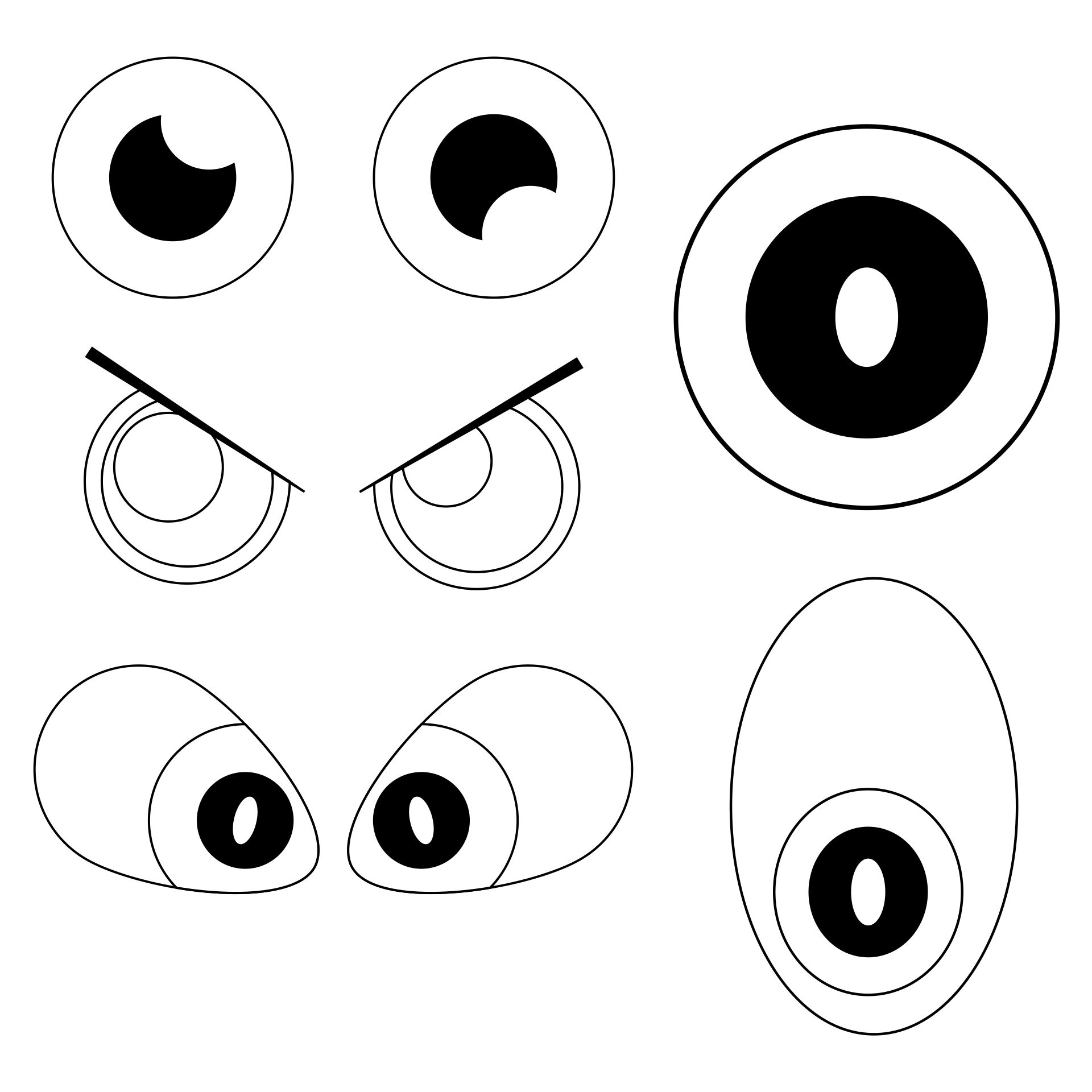 Printable Eyes Nose Mouth Templates