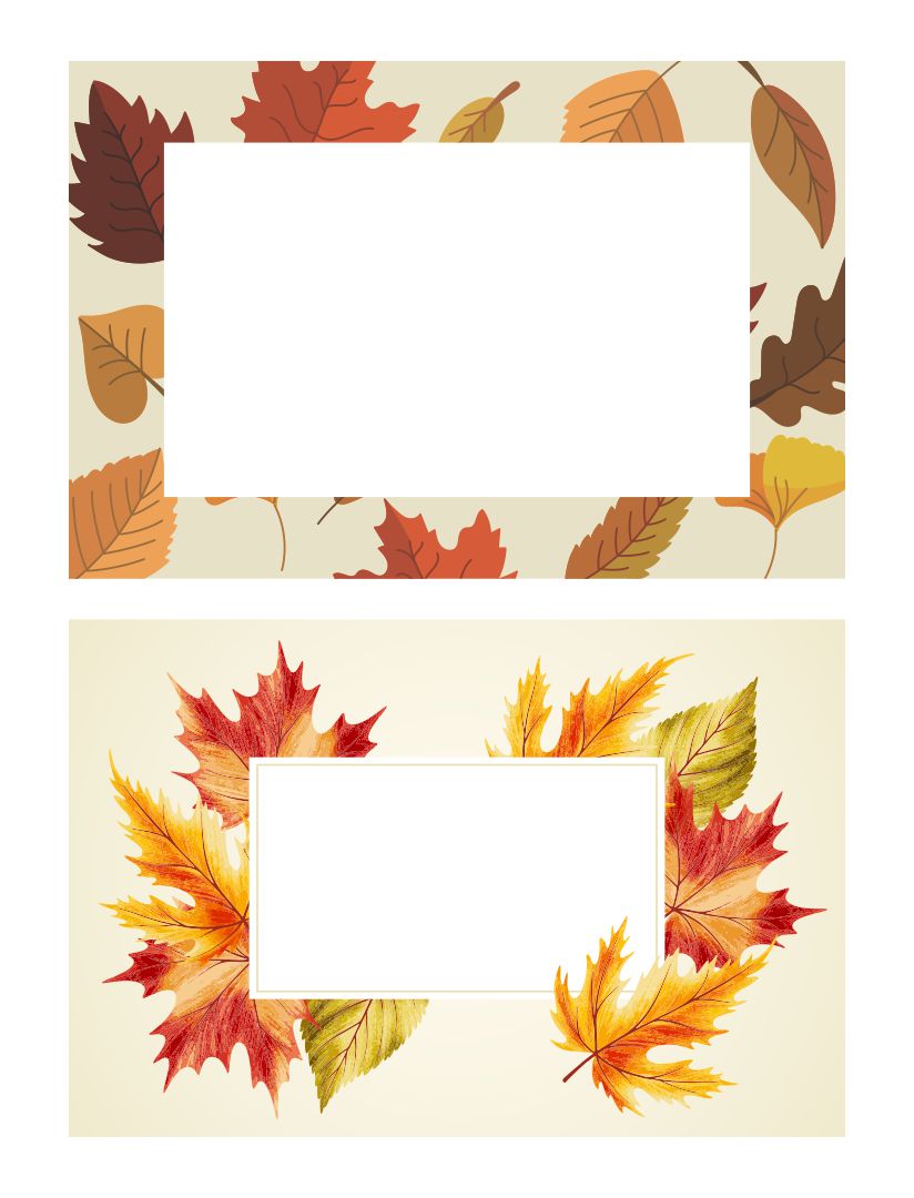 Printable Fall Name Tags