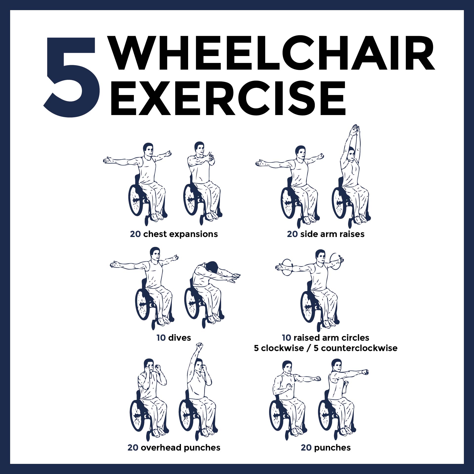 Senior Citizen Printable Chair Exercises For Elderly With Pictures