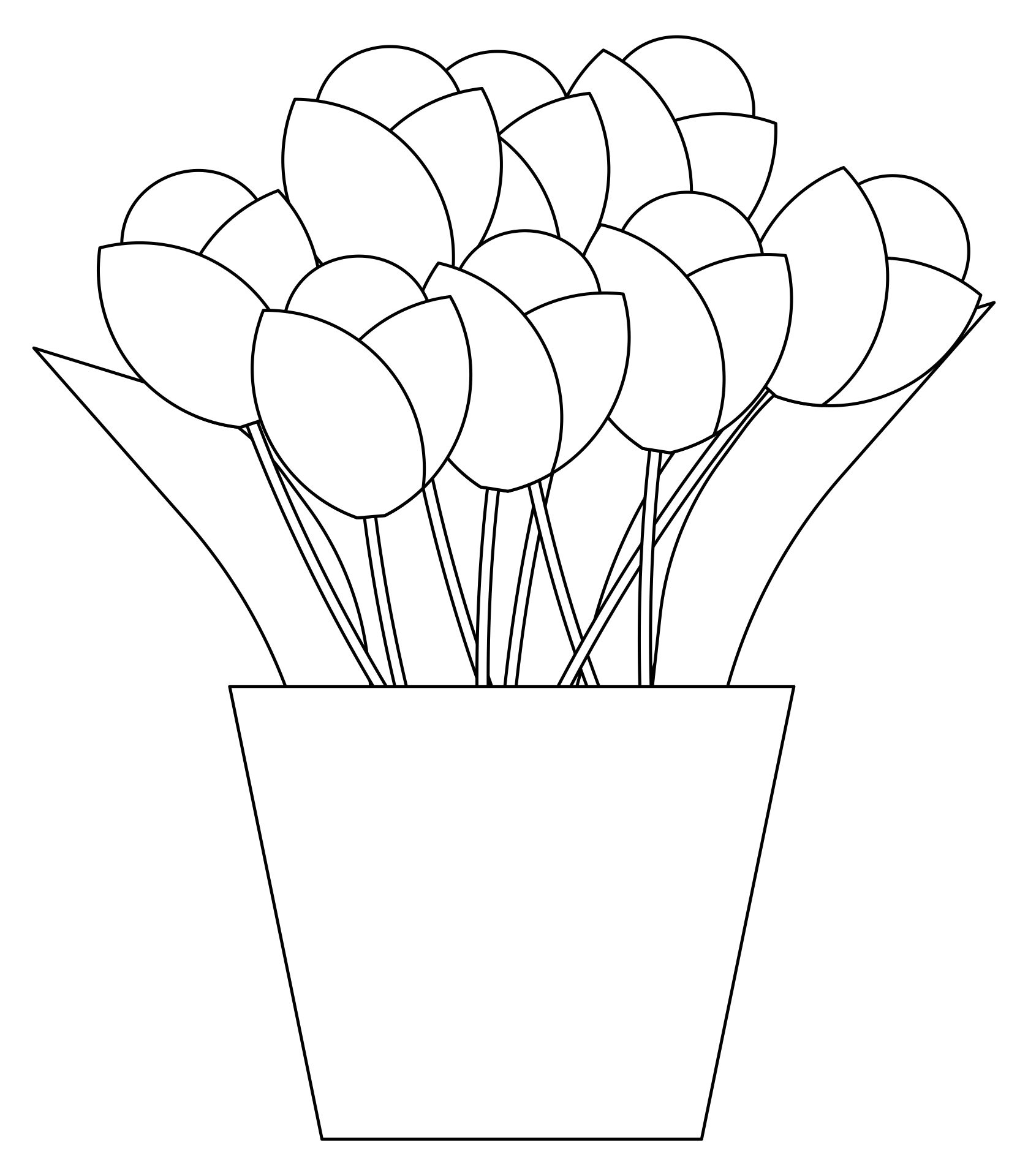 Spring Tulip Flower Templates Printables