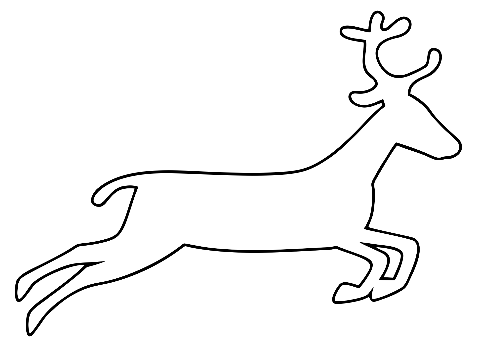 10 Best Printable Reindeer Patterns - printablee.com