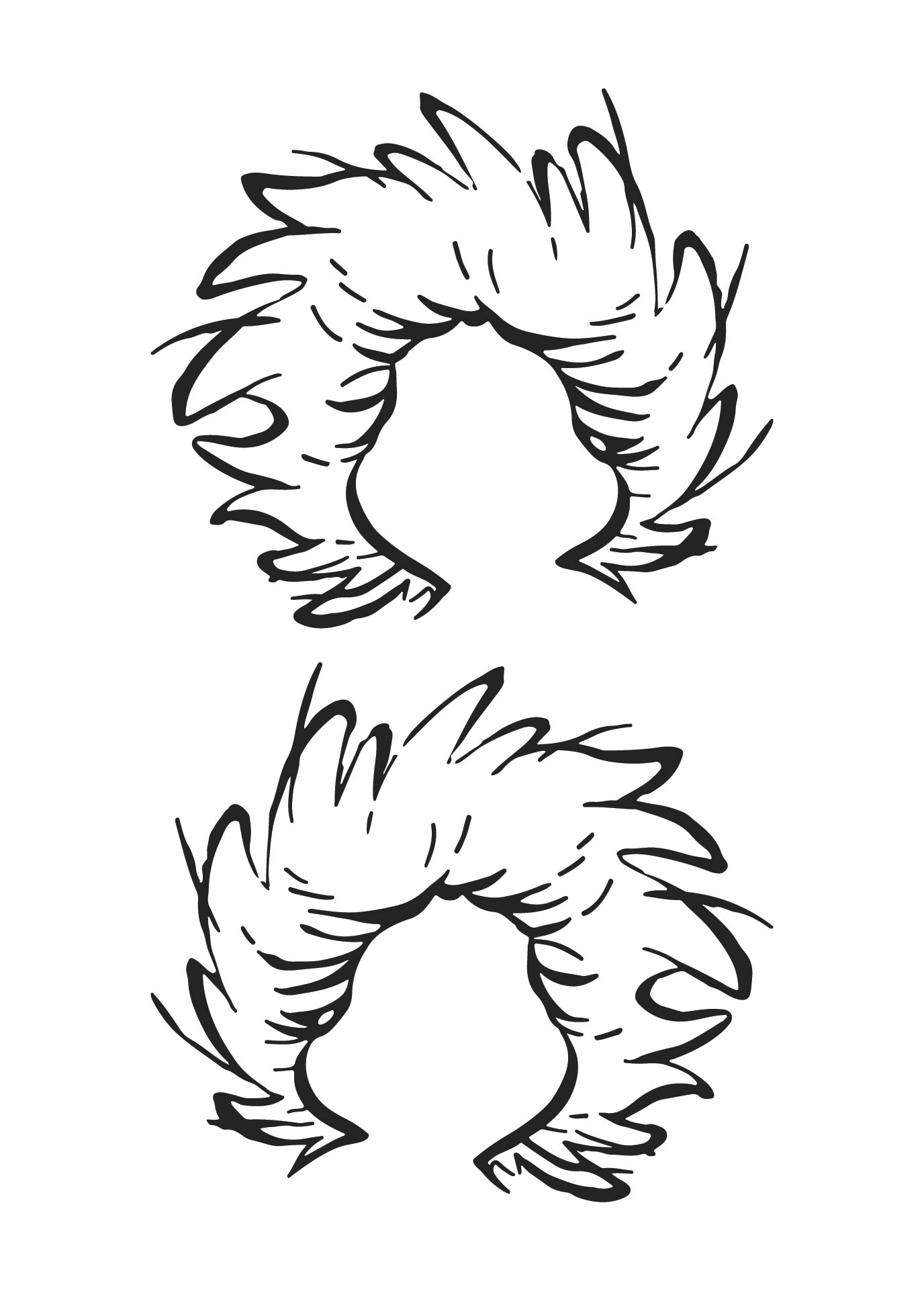 Printable Thing 1 Hair Template