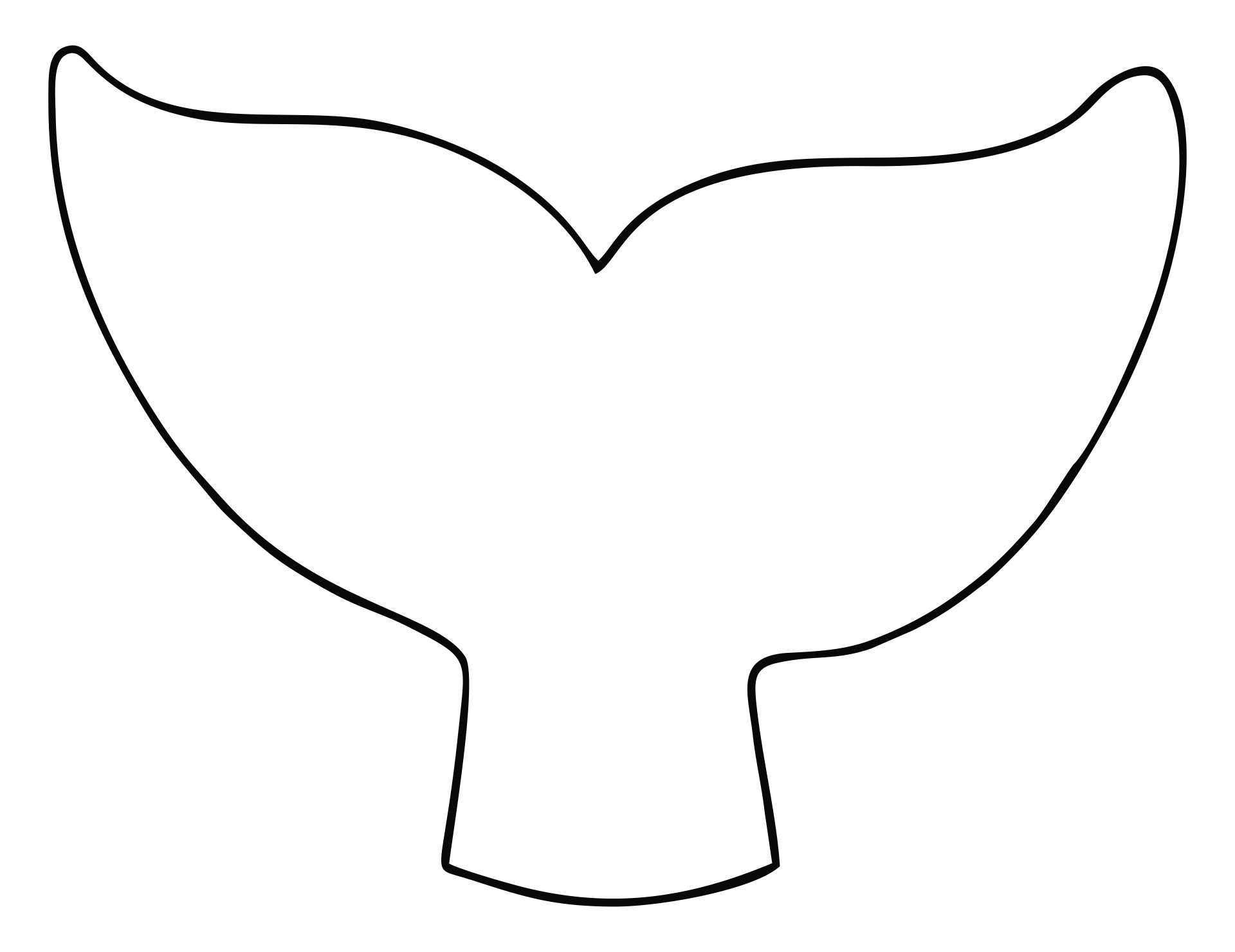 Whale Tail Template Printable