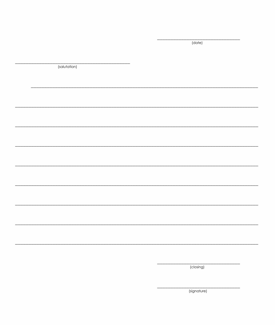 24 Best Printable Blank Template Friendly Letter - printablee.com With Blank Letter Writing Template For Kids