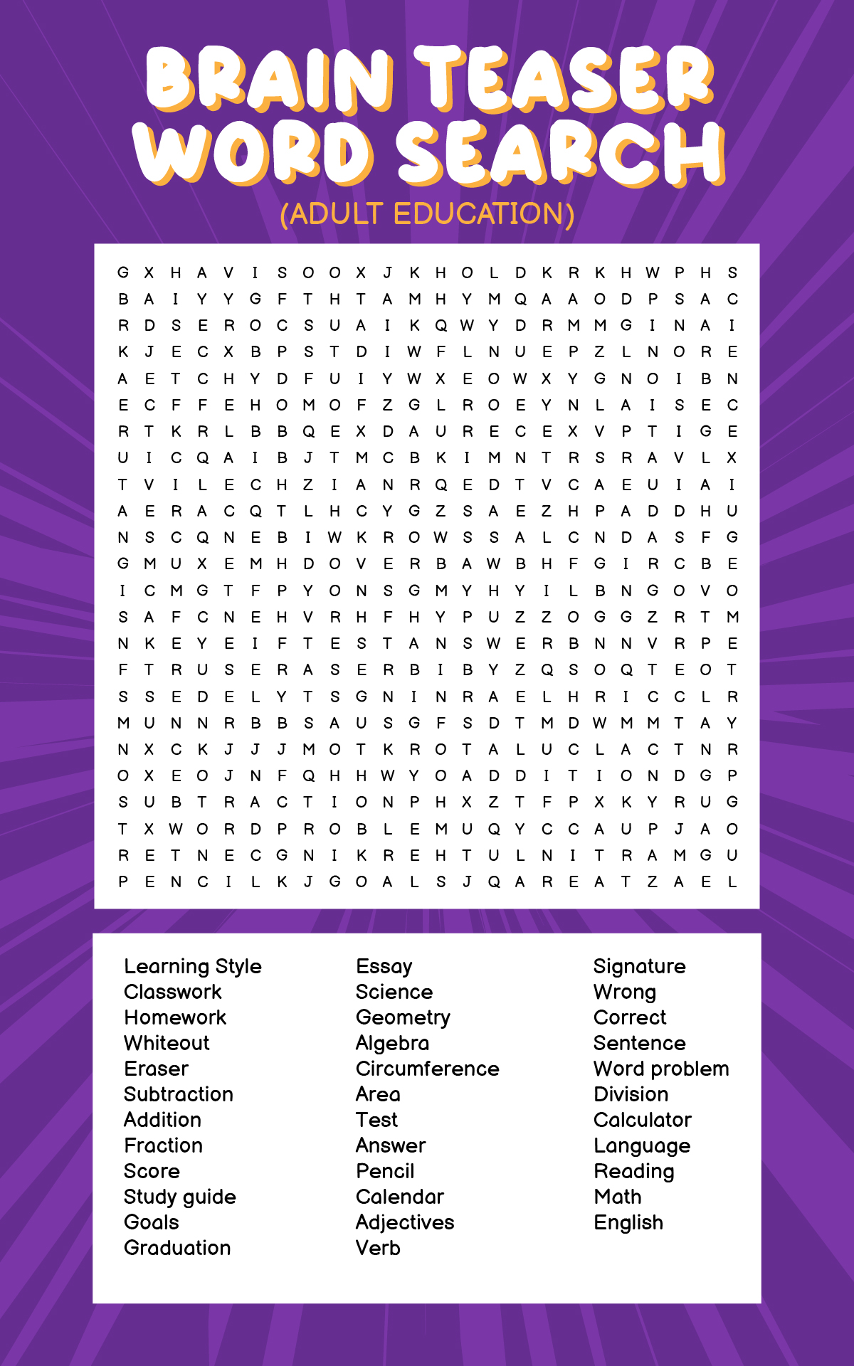 Brain Teaser Puzzles for Adults